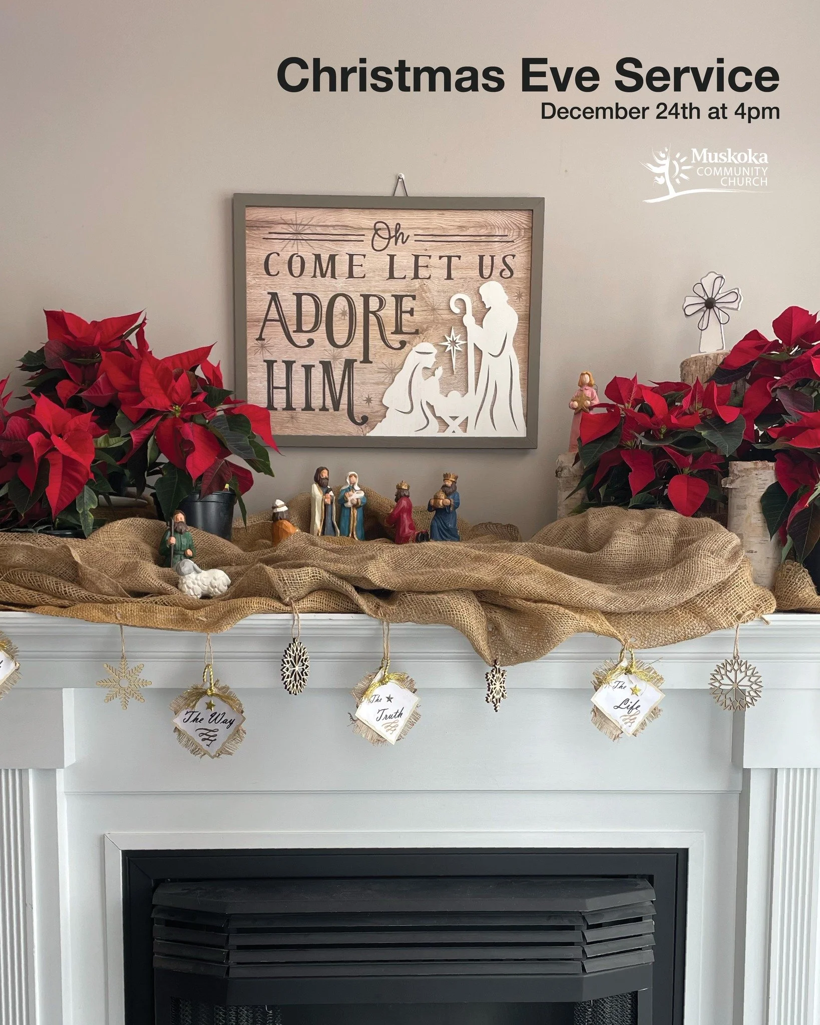 MCC Christmas Eve service is at 4pm December 24th
Join us for a joyful Christmas Eve Service as we celebrate the hope and light of Christ&rsquo;s birth. We would love to see you there&mdash;bring your family, friends, and neighbours to share in this 