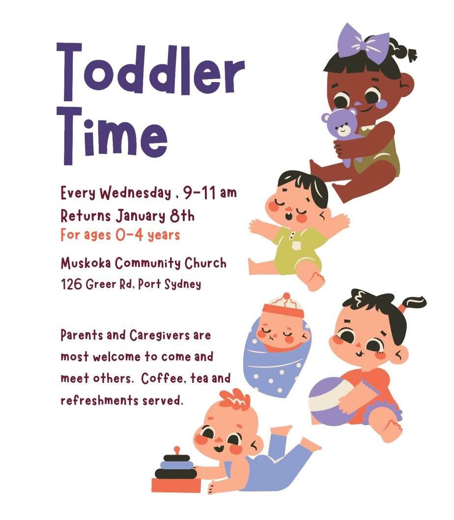 We are looking forward to seeing you Wednesday. Just a reminder that if school buses are canceled due to the weather, Toddler Time will not be running.