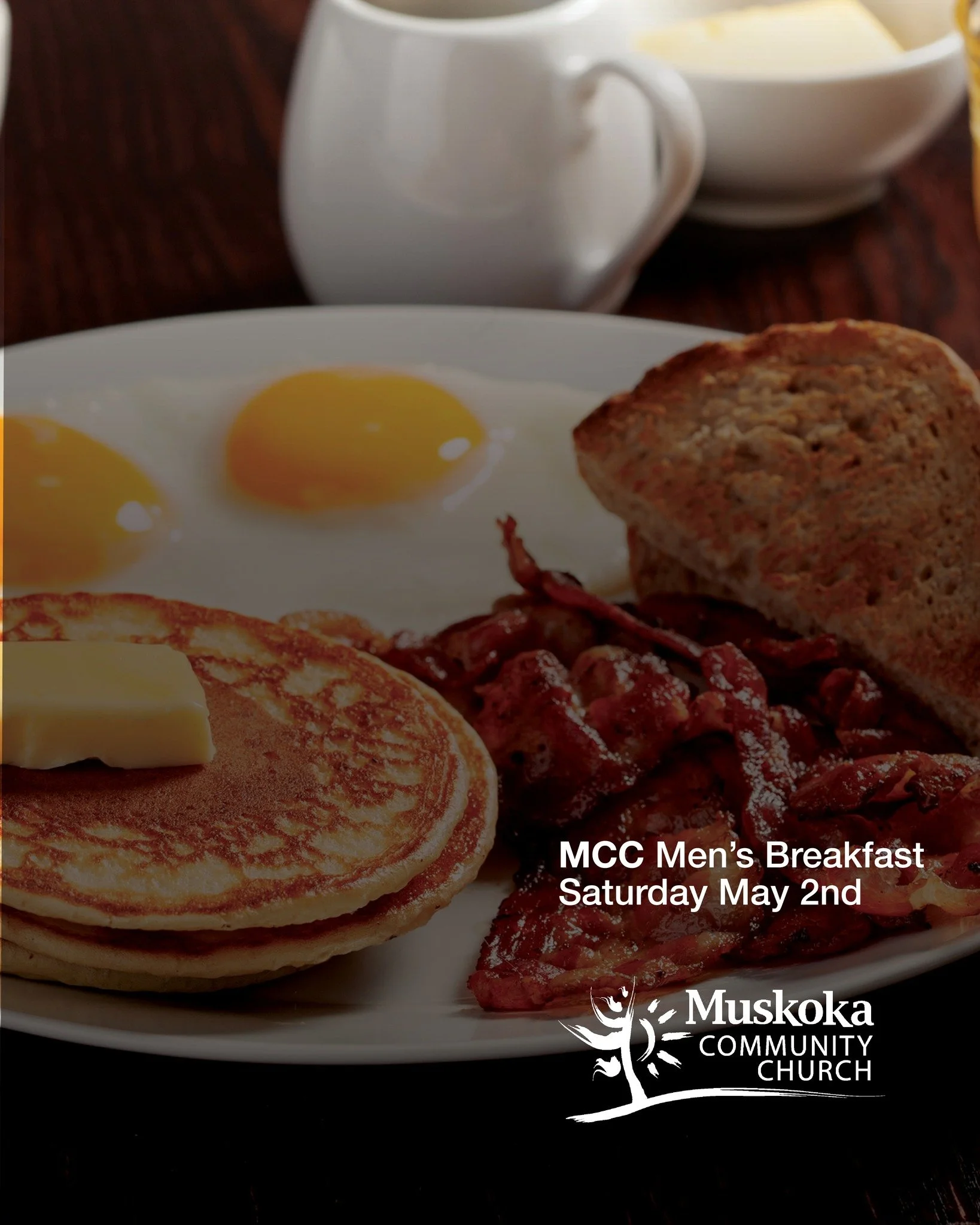 MCC Men&rsquo;s Breakfast 🥞🍳🥓🍞☕️ 
Saturday, May 2nd,  8:00&ndash;10:00 AM at MCC
Join us for a time of food and fellowship. 
Bring a family member or friend!
Sign up at the MCC Welcome Desk