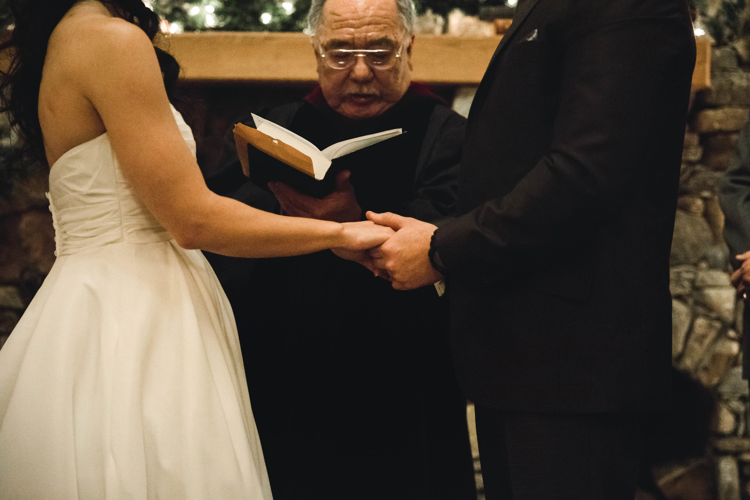 bride and groom at ceremony