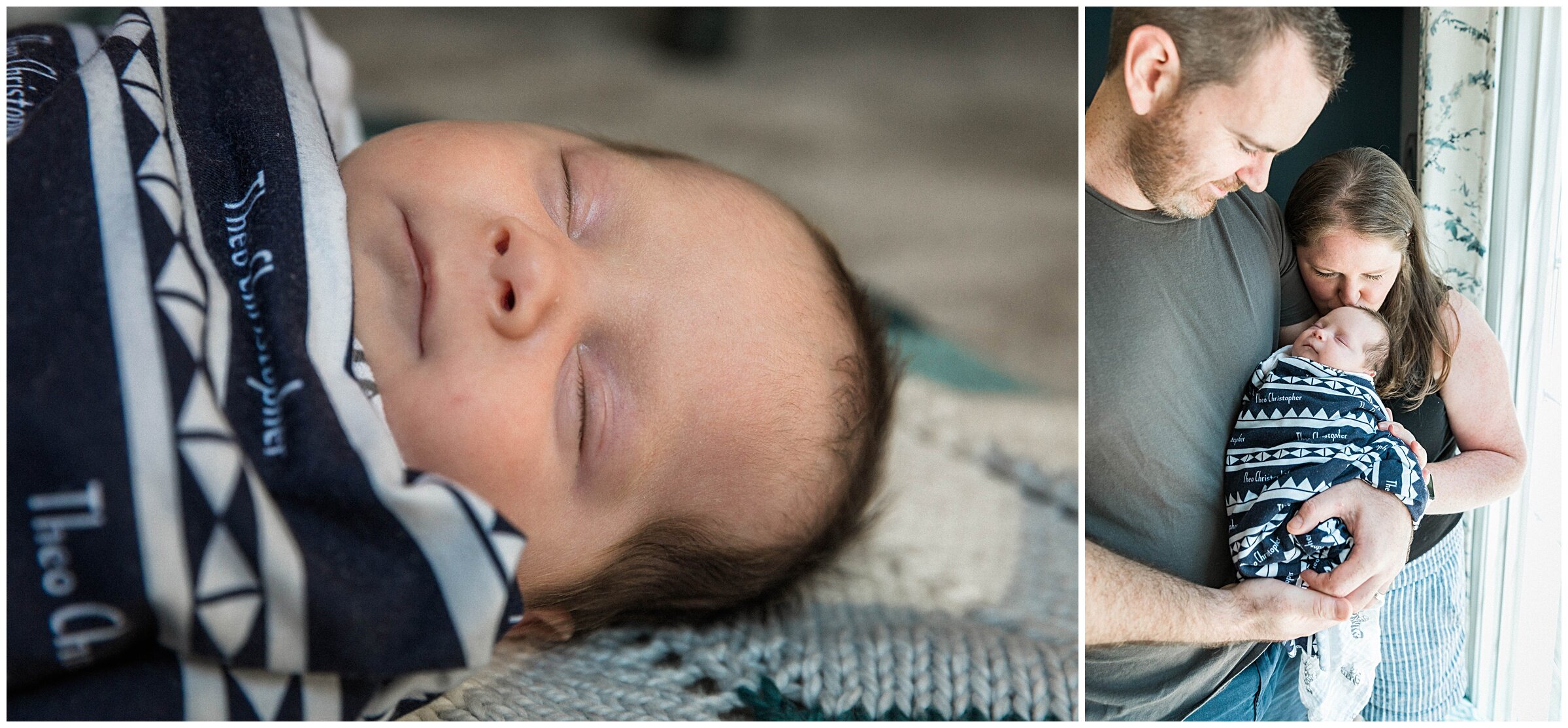 Sleeping baby in swaddle