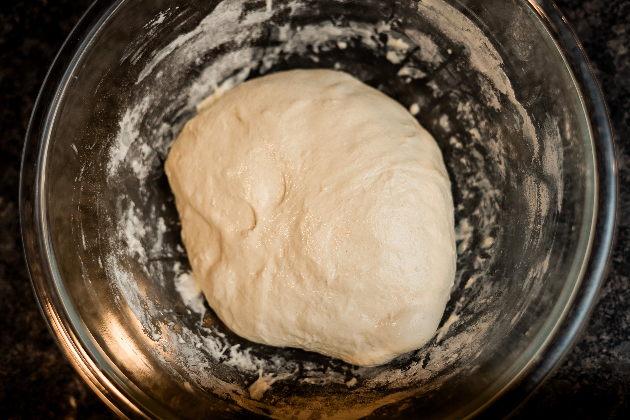 Smooth dough in a bowl