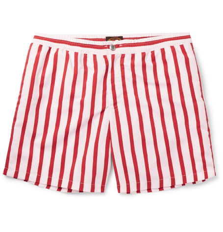 TOD'S Mid-Length Striped Swim Shorts