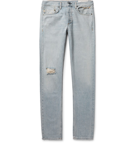 RAG & BONE Fit 2 Slim Distressed Selvedge Denim Jeans