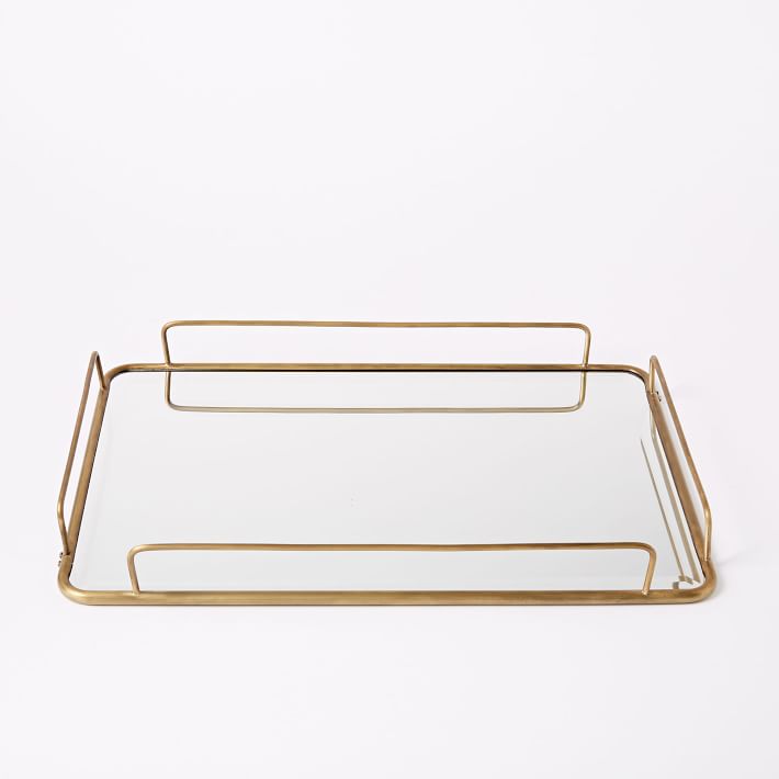 Fishs Eddy Gilded Cafe Mirror Tray