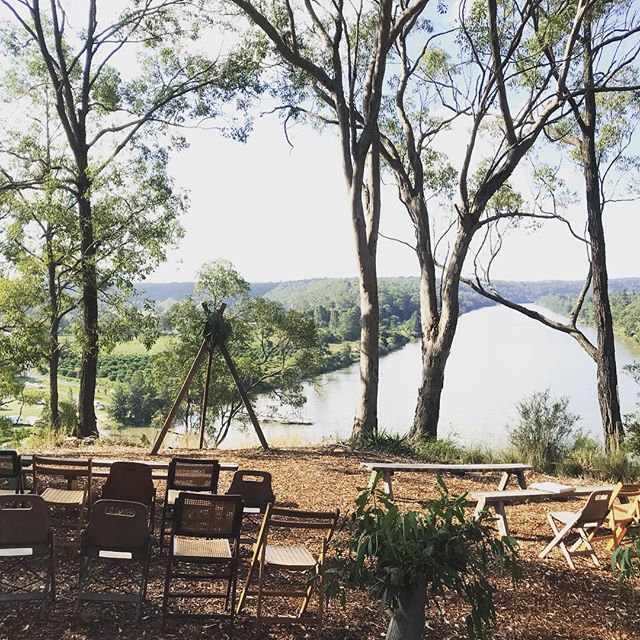 This was the setting for a very beautiful wedding yesterday. We began with a welcome to country and smoking ceremony by the lovely Chris Tobin. In a week that has been very challenging and unbelievably sad it was so comforting to be in his presence a