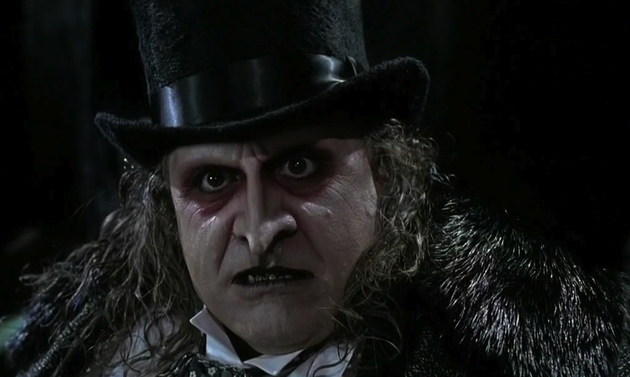 Danny DeVito's grotesquely evil Penguin that never once scared me......possibly because I knew it was Louie DePalma from Sunshine Cab Company under that makeup. 