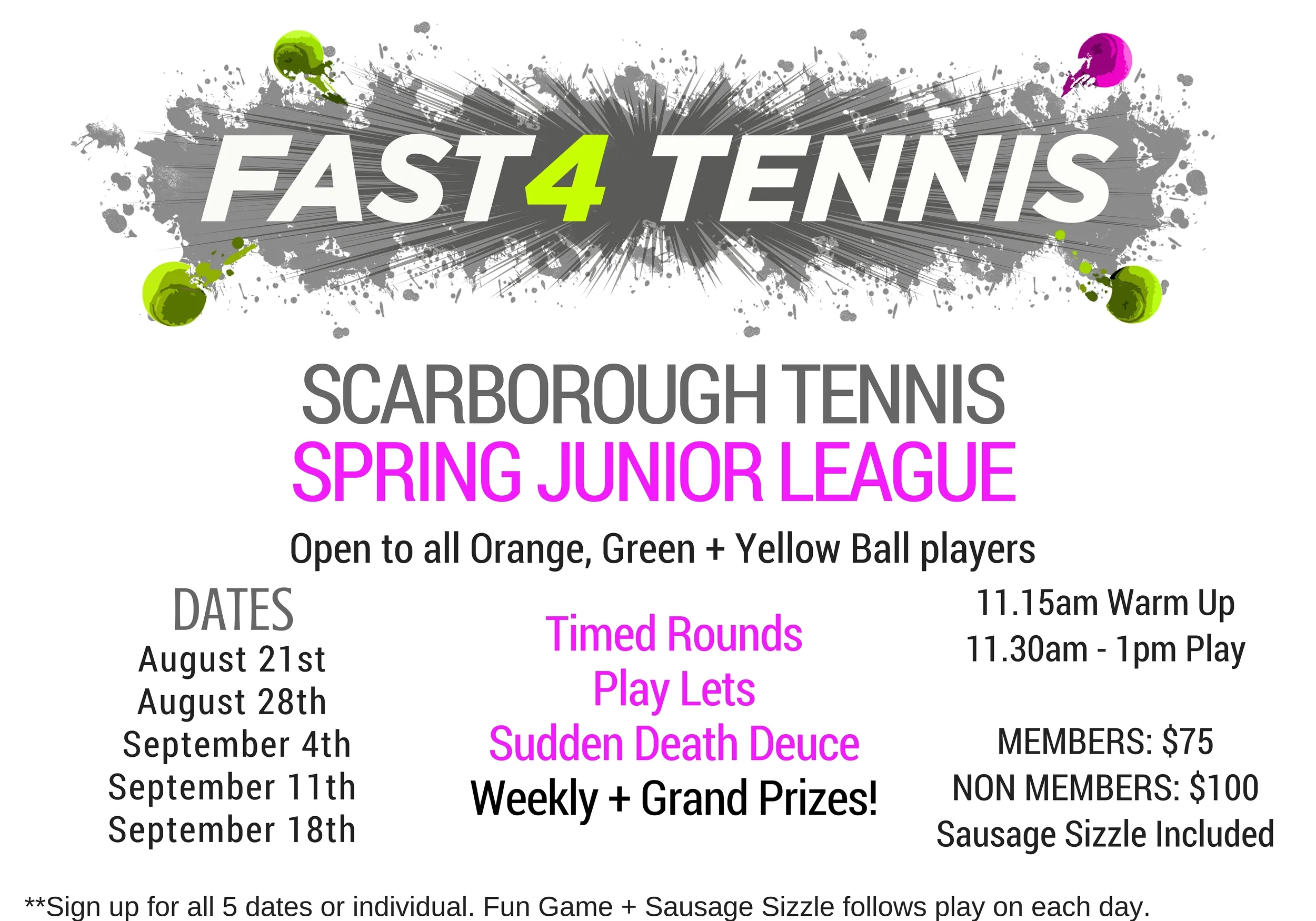 Spring Junior FAST Tennis League