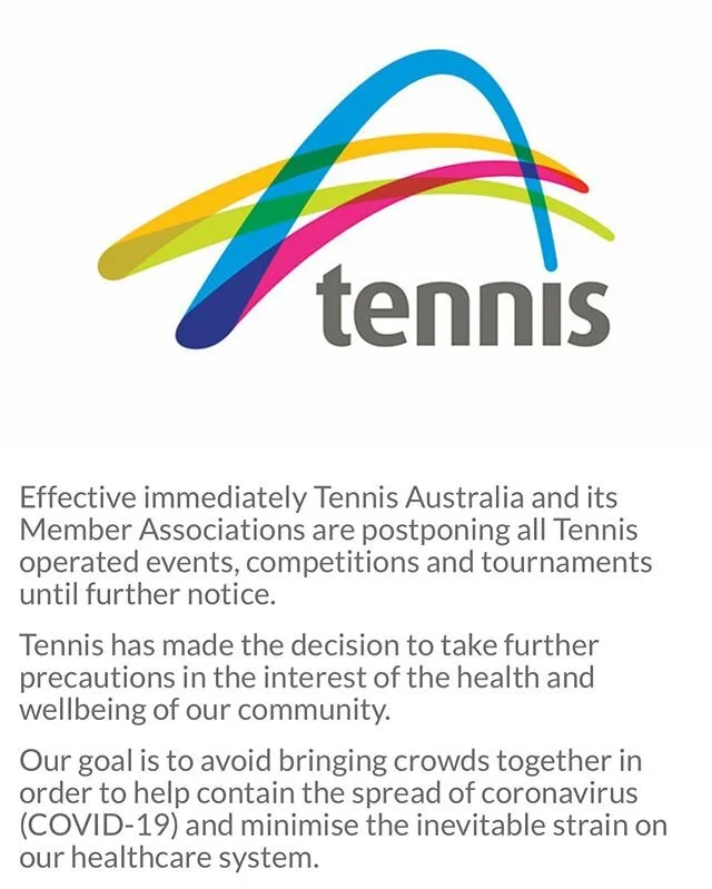 Huge from @tennisaustralia 😱 &bull; 
#covid_19
