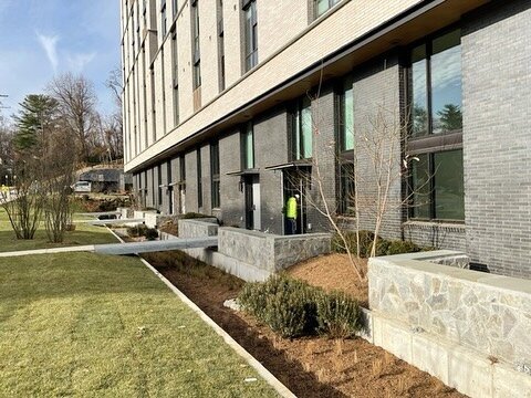 Landscape is filling in as the exterior nears completion at @livetheastrid in Bethesda, MD