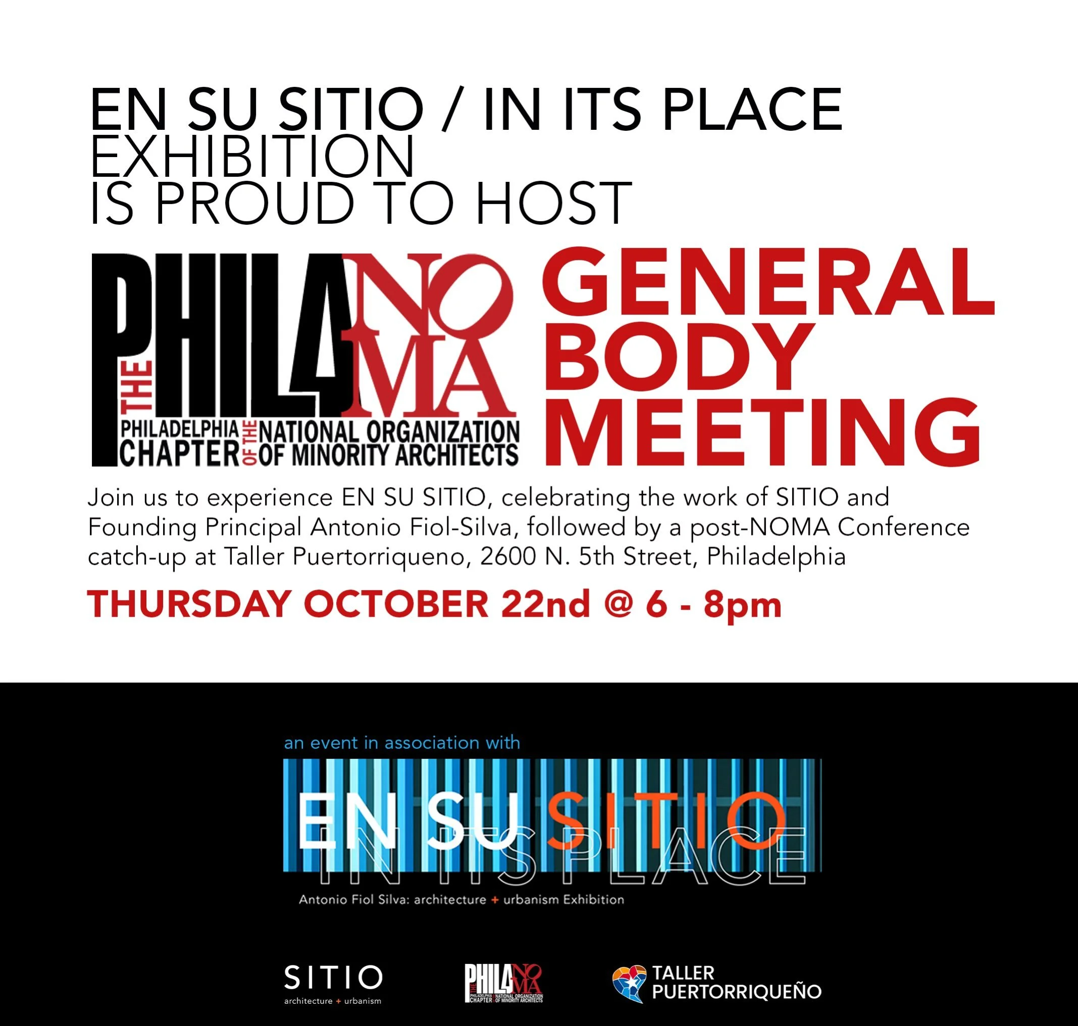 We&rsquo;re excited to host @philanomachapter on Thursday October 22nd from 6-8pm for their general meeting along with a tour of our exhibition, EN SU SITIO / IN ITS PLACE. Check out their bio to rsvp!