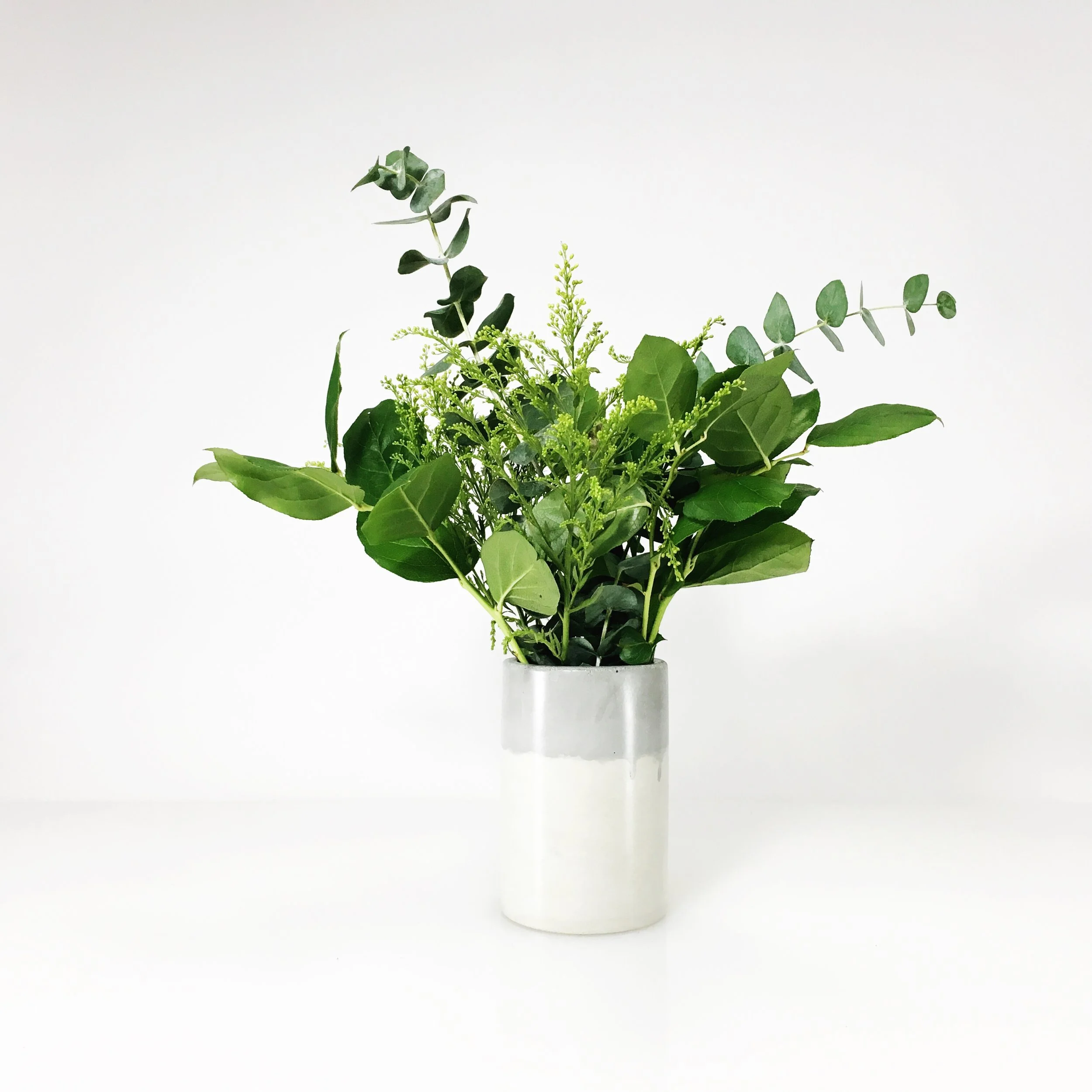 SETTLEWELL Concrete Vase / Light Gray Two Tone