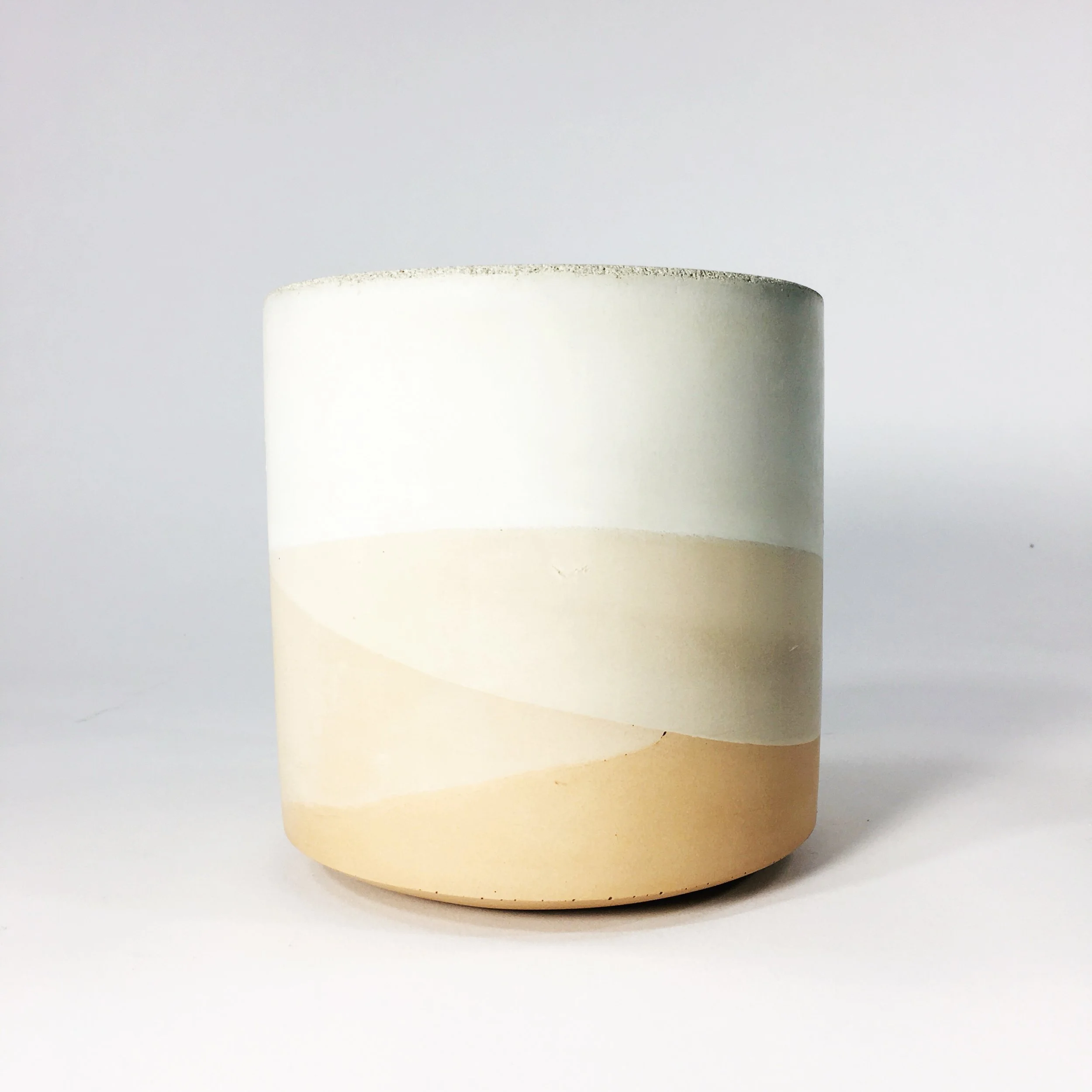 SETTLEWELL 6" Straight Sided Concrete Pot in Blush Multi Tone  
