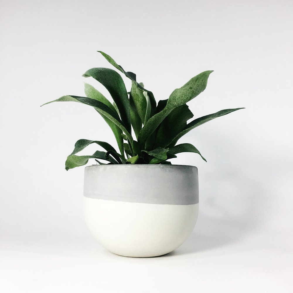 Modern White Ceramic Person With Pot Dual Pot Planter 