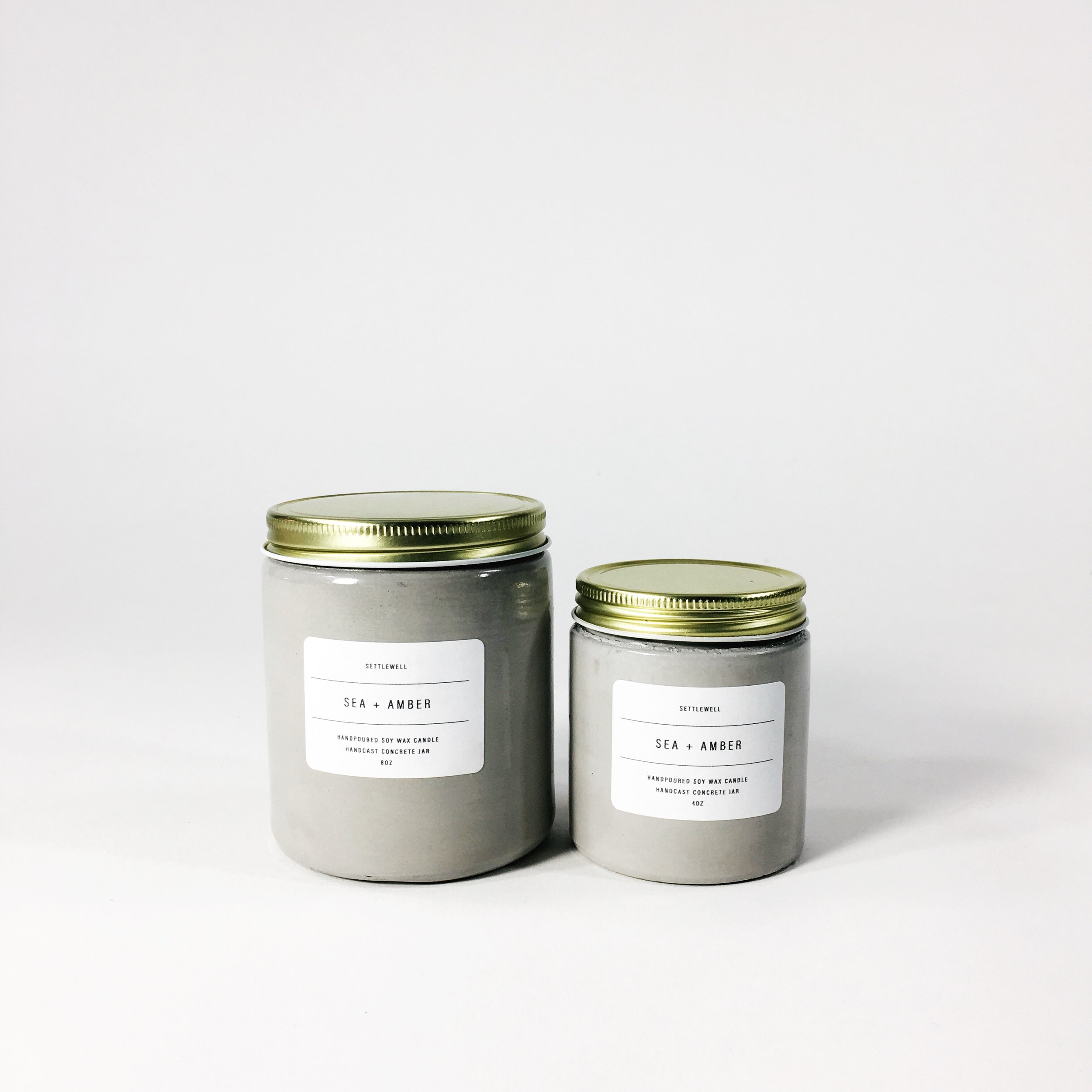 SETTLEWELL Concrete Candles / Sea and Amber