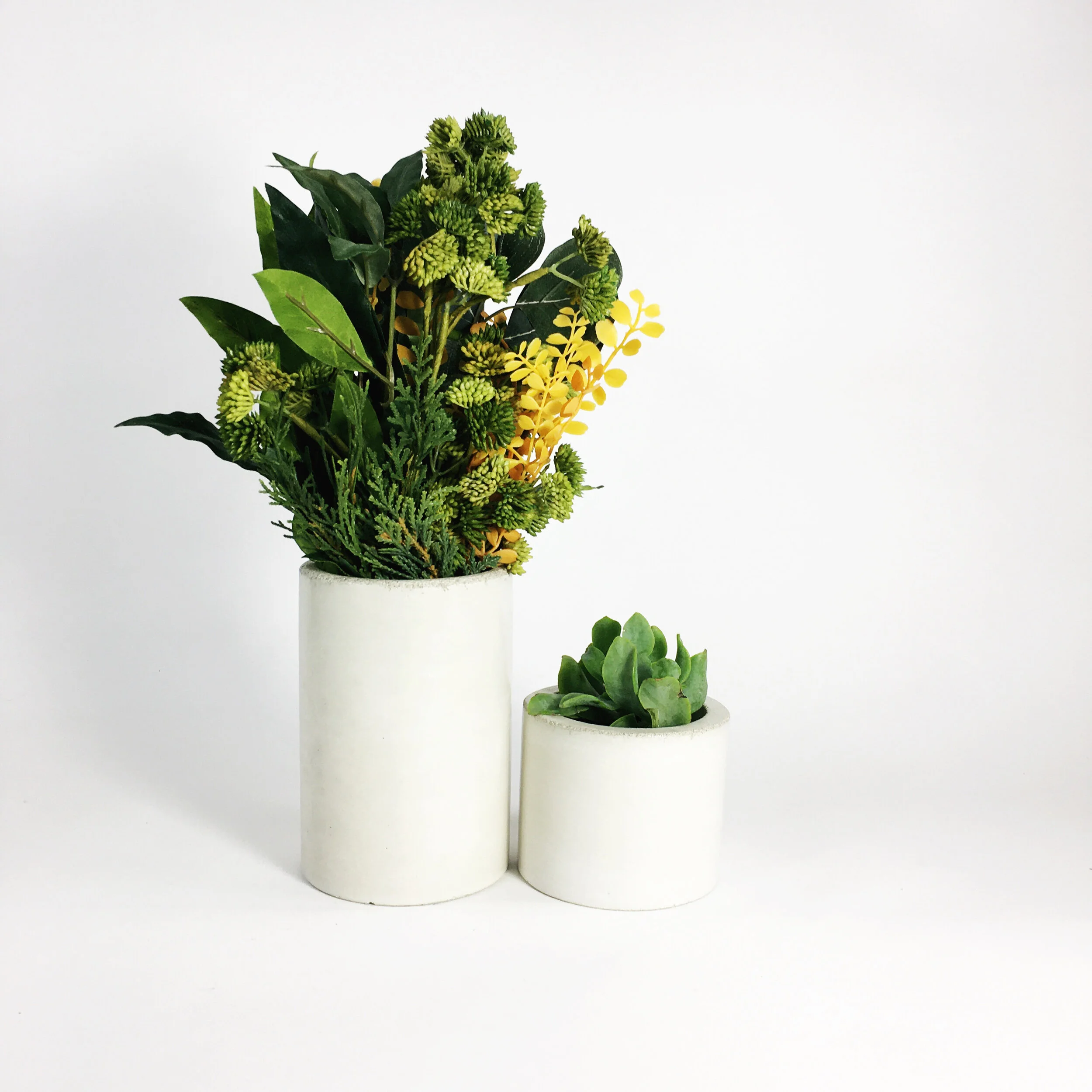 Concrete Vases / White