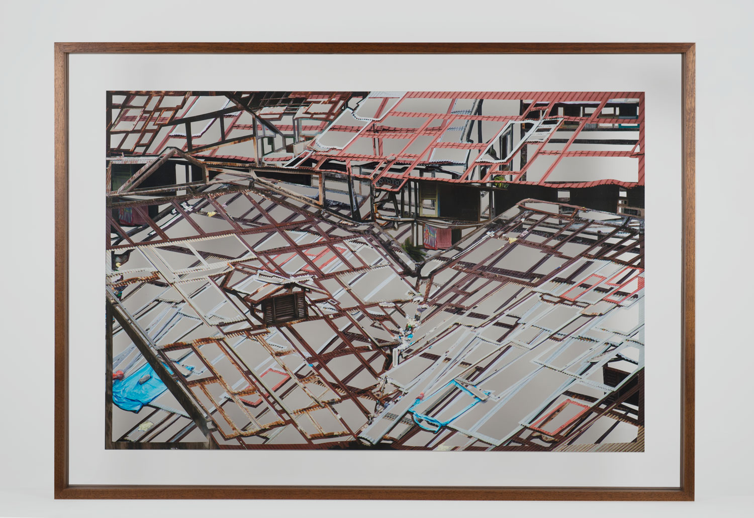   (His eyes blinking sleepily lazily)  2016  Two hand-cut inkjet prints 25 x 36 inches 