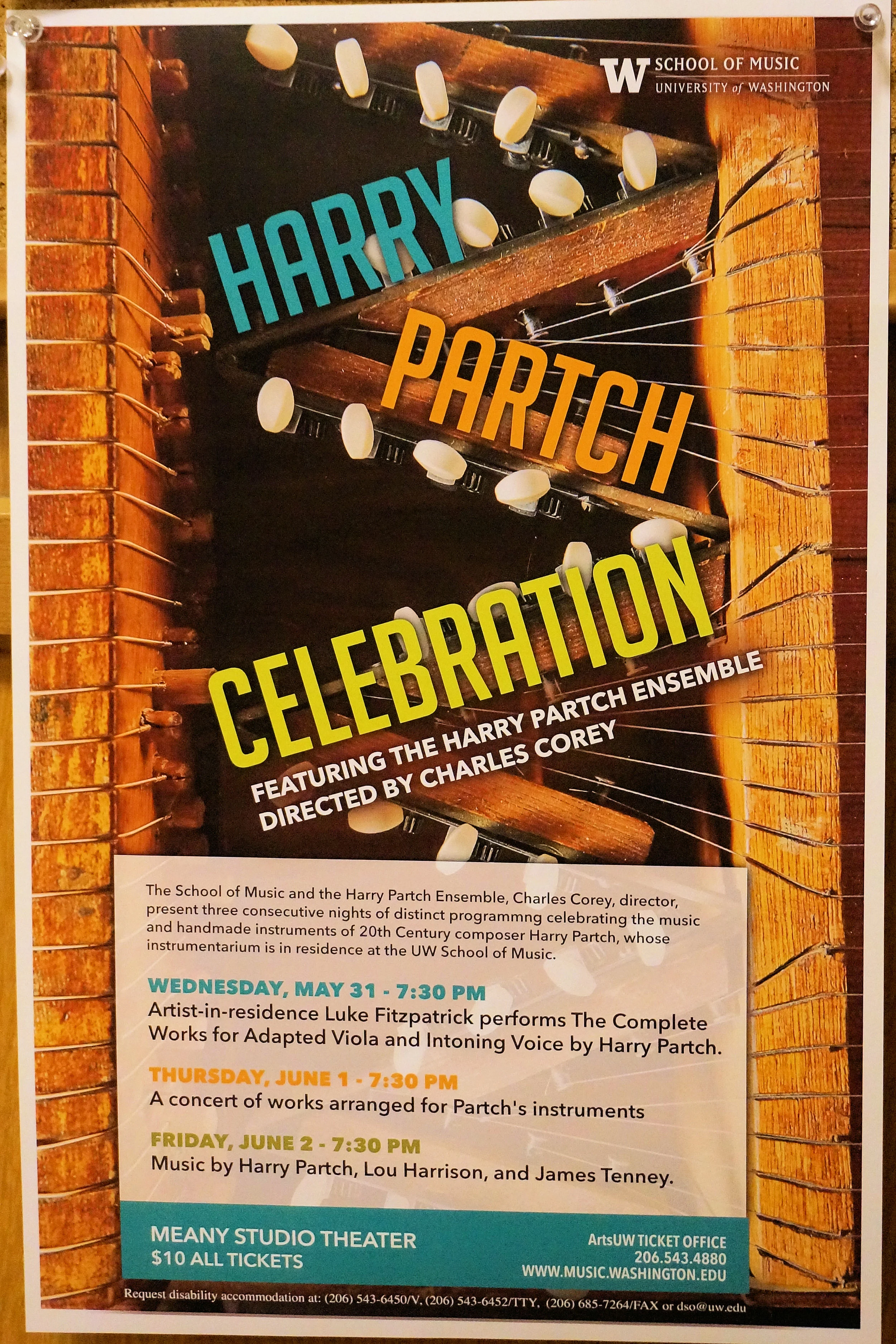 Campus poster for the three nights of concerts.