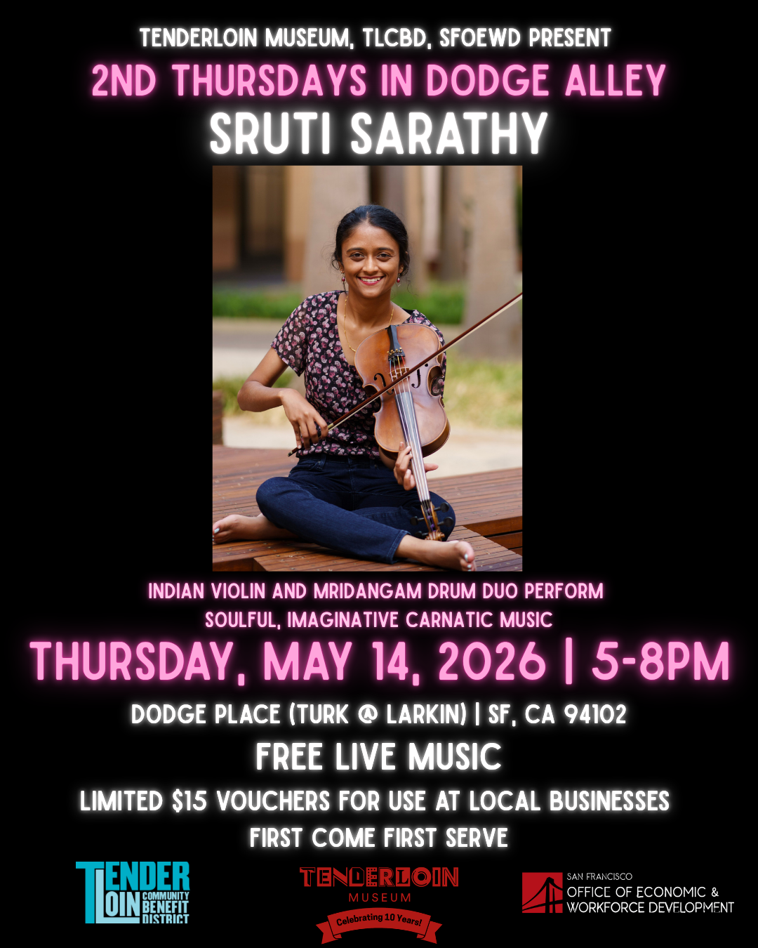2nd Thursdays at Dodge: Sruti Sarathy