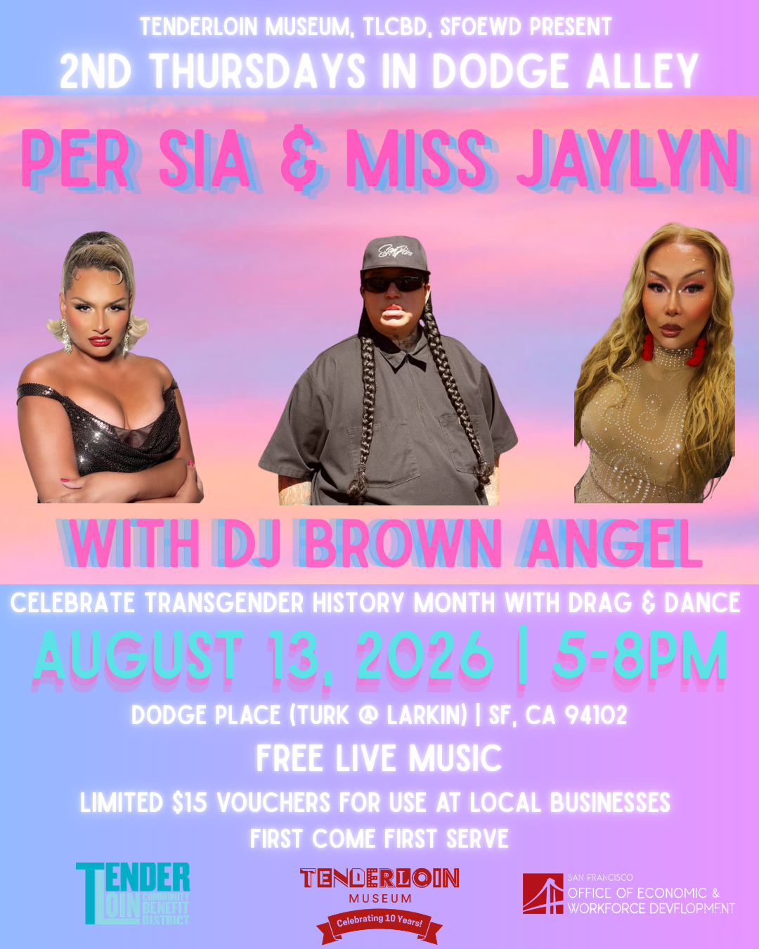 2nd Thursdays at Dodge Alley: PerSia, Miss Jaylyn, DJ Brown Angel