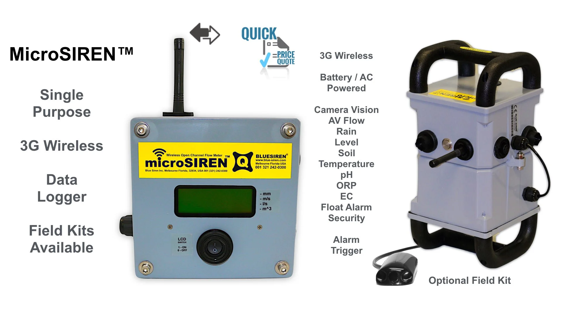 Micro Siren Flow Sensor Options and Inputs