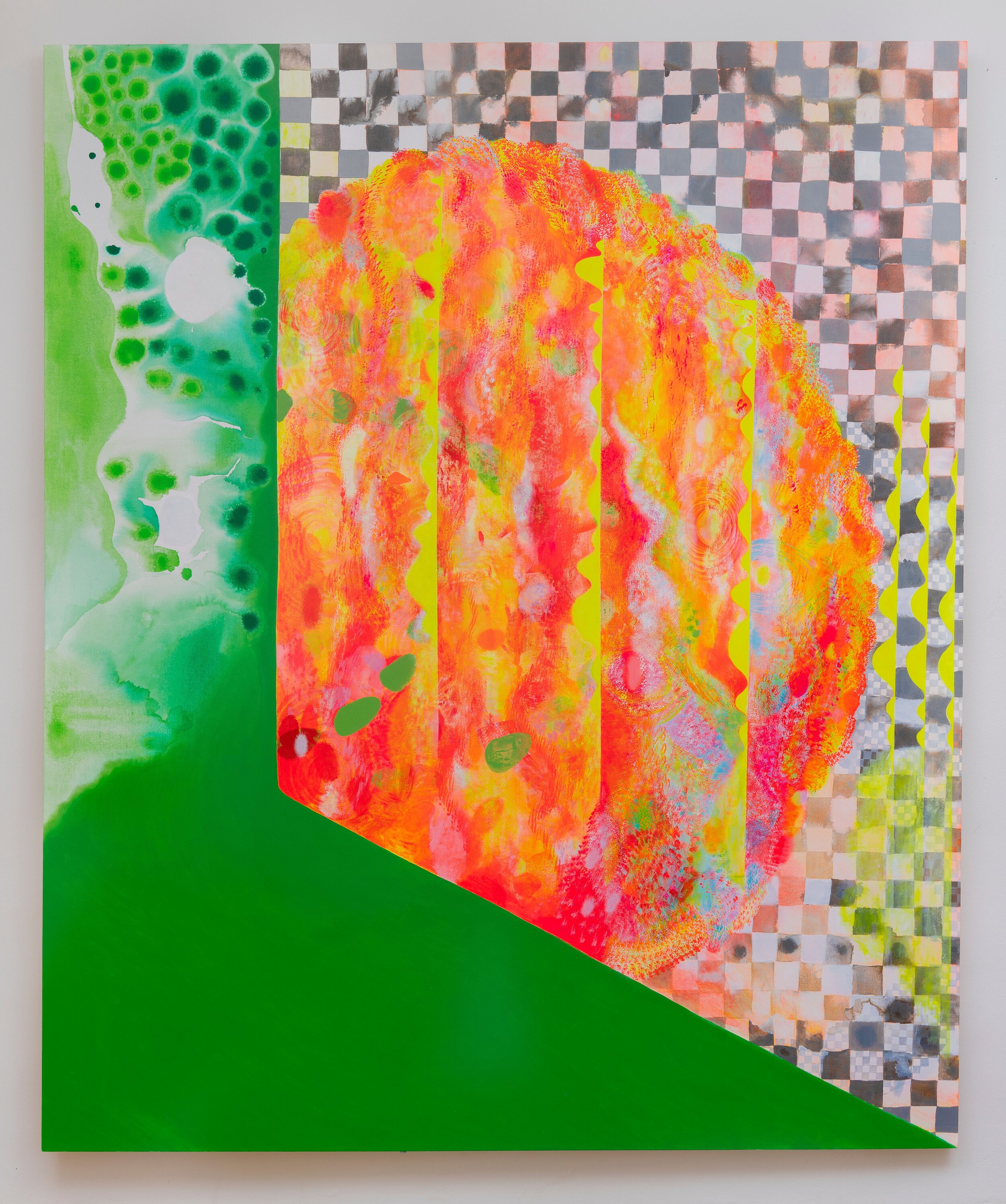   Green Screen Window I , Acrylic and Oil on Canvas, 60” x 72”, 2021 