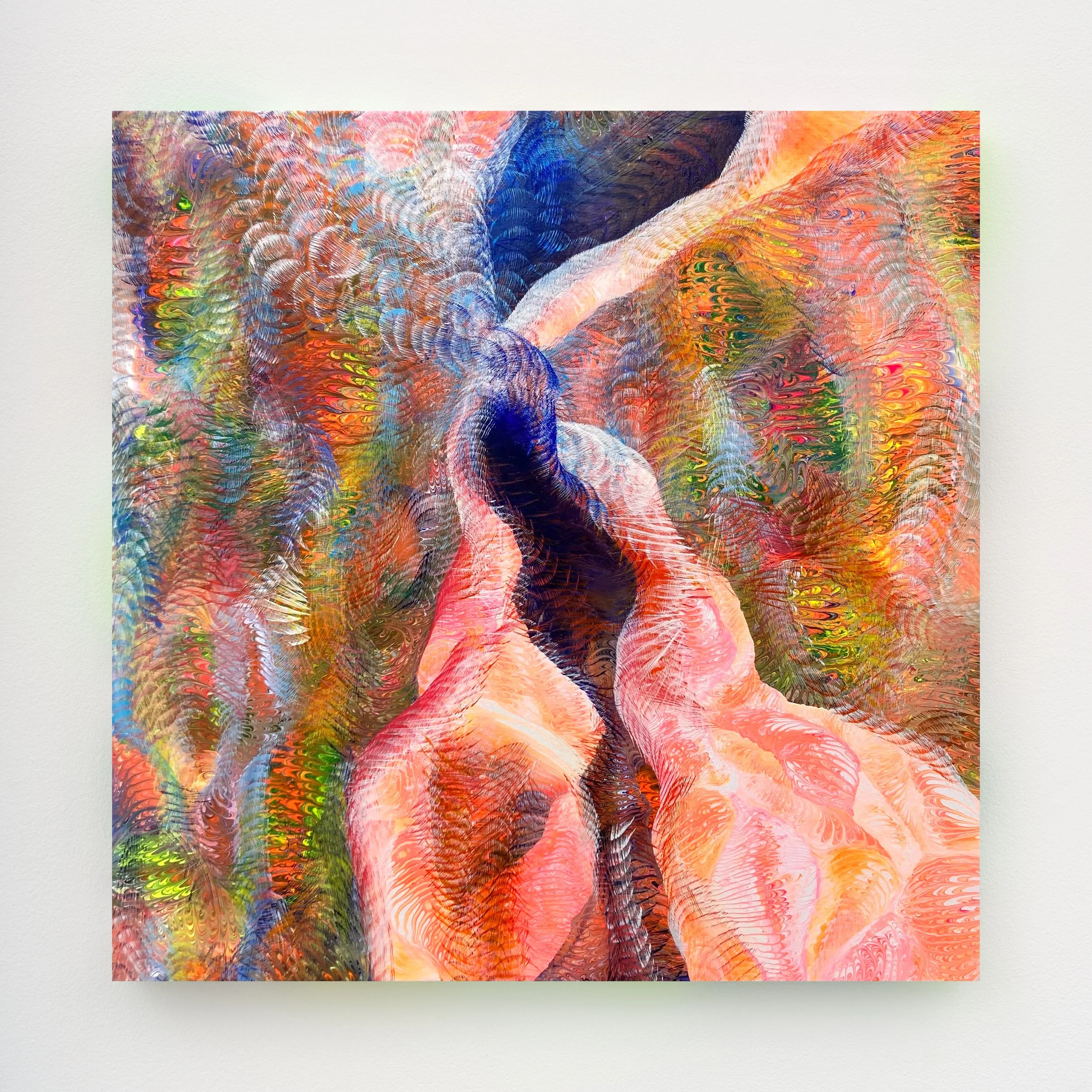 Convergence , Acrylic and Oil Paint on Canvas, 24” x 24”, 2025