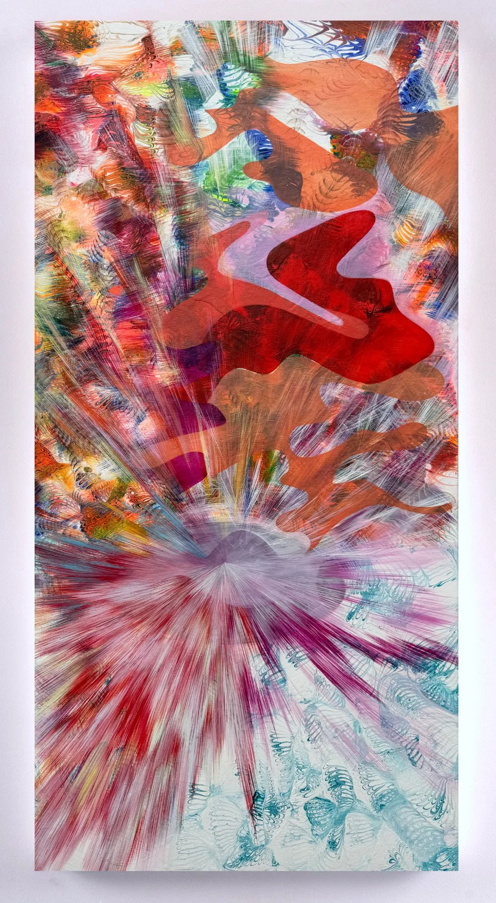   w(holeness) V , Acrylic and Oil on Canvas, 24” x 48”, 2026 
