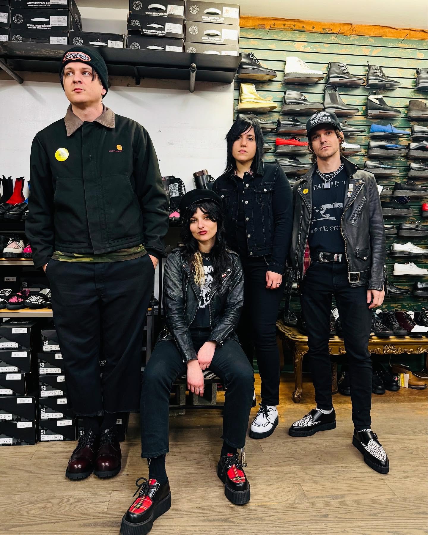 Head over to @undergroundengland.since1981 subculture blog to read our interview all about the making of our album &ldquo;Life&rsquo;s A Glitch&rdquo; &amp; here&rsquo;s a couple snaps of our adventure to @posers_hollywood on Melrose 🖤🖤🖤

📸 @sier