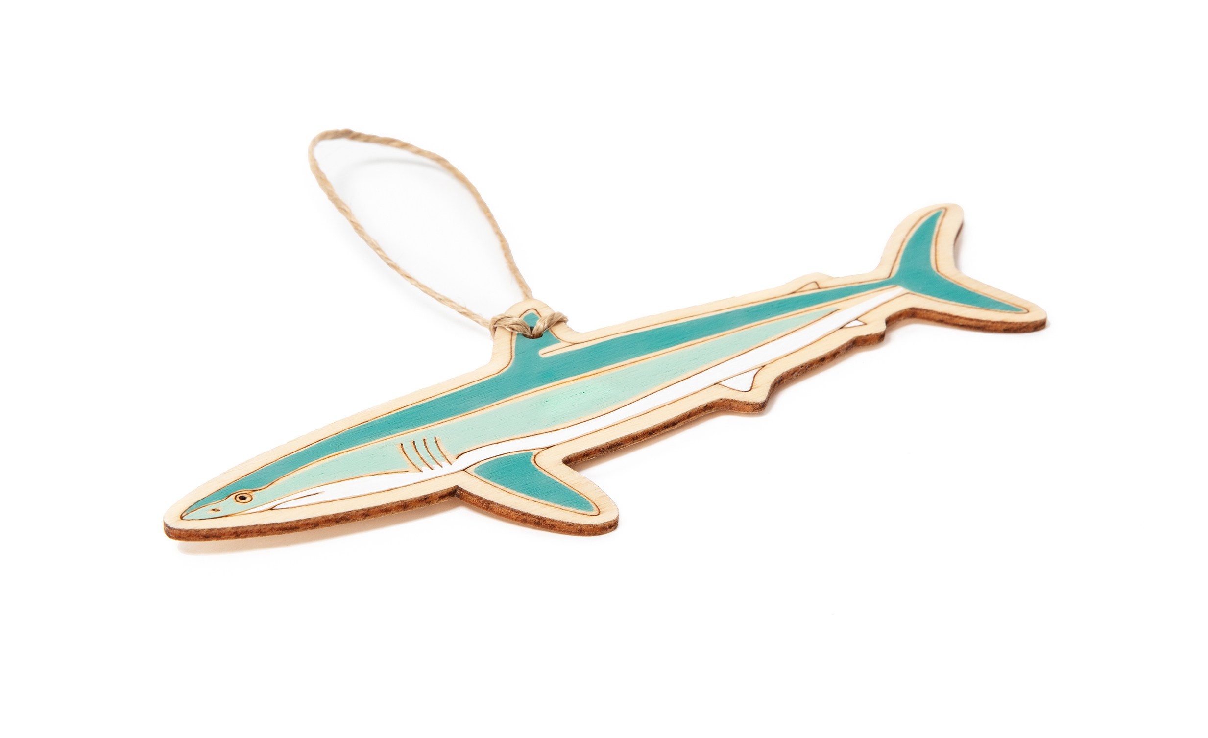 shortfin mako shark ornament - copyright outer island