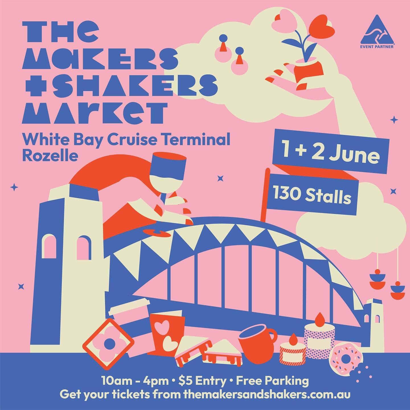 SYDNEY don&rsquo;t miss our favourite local market celebrating Australian made and creativity 🌈

@themakersandshakers is back at White Bay Cruise Terminal in Rozelle ✨

The market features 130 stalls of Australian handmade homewares, food and ethica