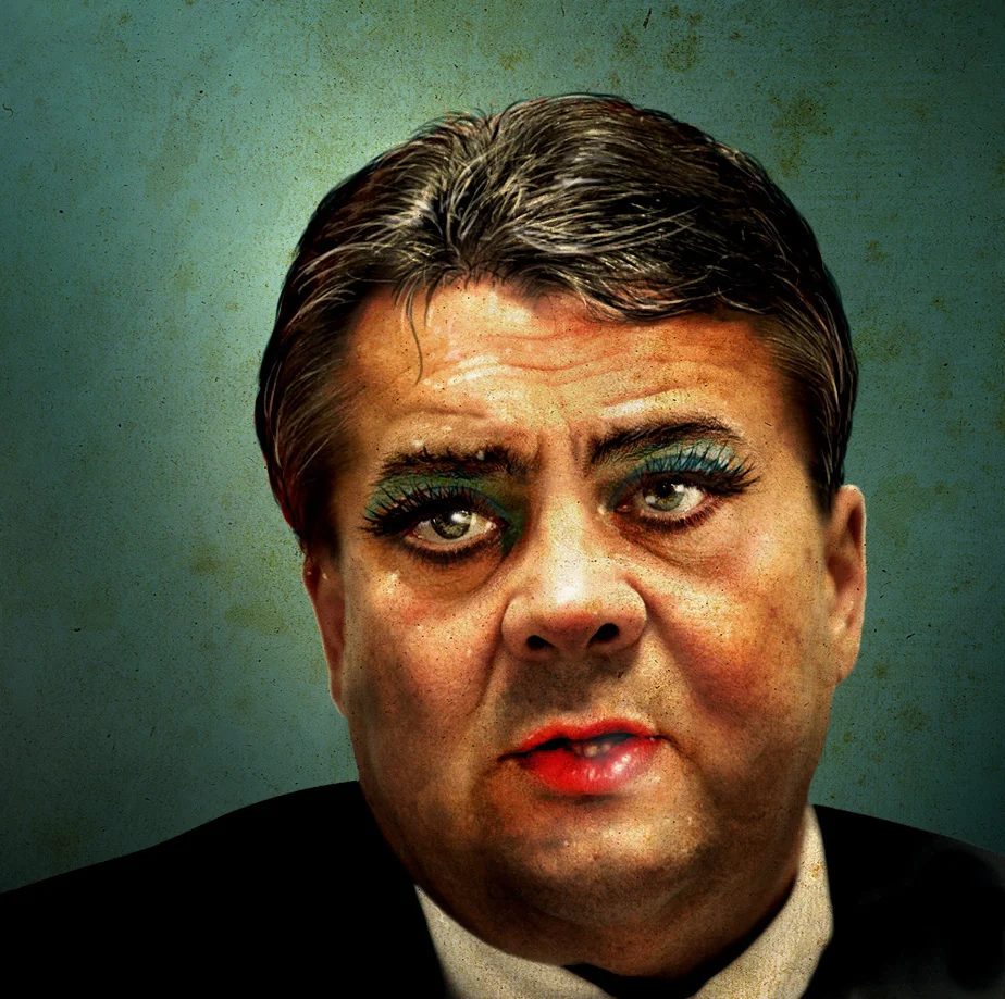 Niklas-Hughes-Illustration-Politiker-Sigmar Gabriel-Photoshop-Zeichnung-coloriert.jpg