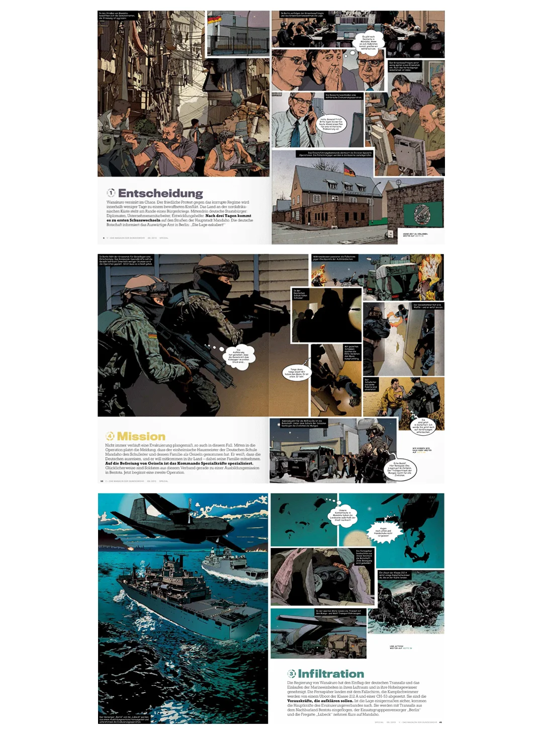 Niklas-Hughes-Illustration-Comic-Y-das-Magazin-der-Bundeswehr-Titelseite-Spezialausgabe-ein-ganz-besonderer-Auftrag-Comicdoppelseiten.jpg