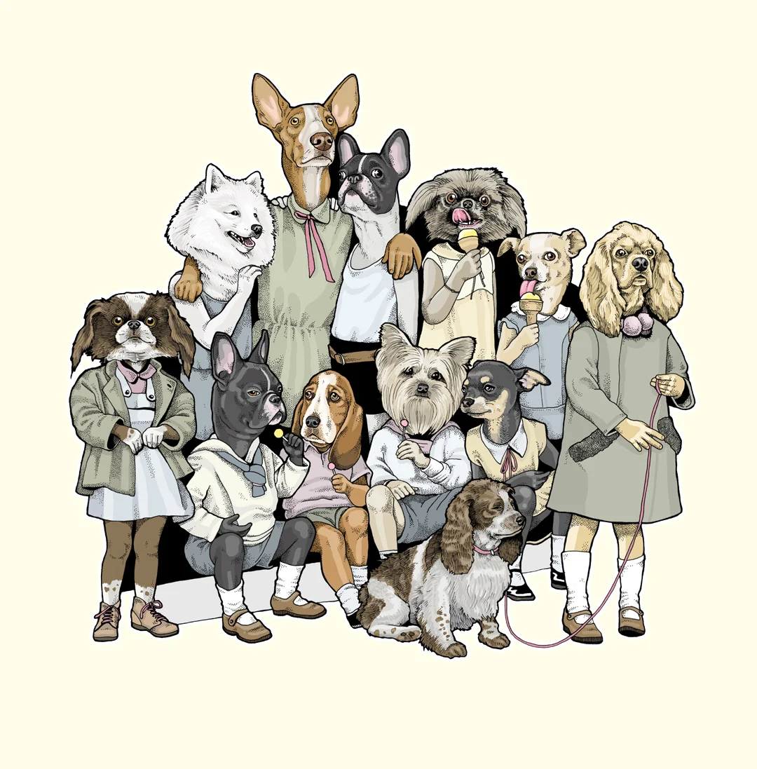 Angela-Wittchen-Illustration-Sommerhunde-Katzengang-Dogs-and-Cats.jpg