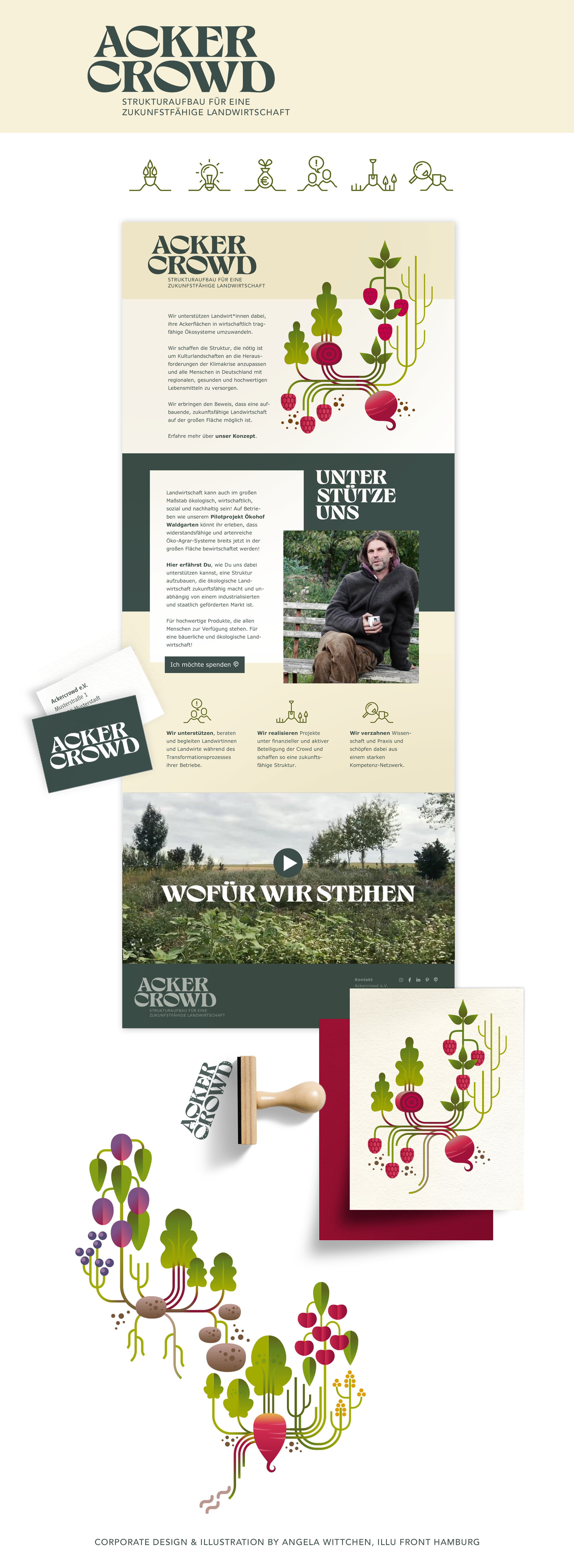 Ackercrowd Corporate Identity, Design & Illustration