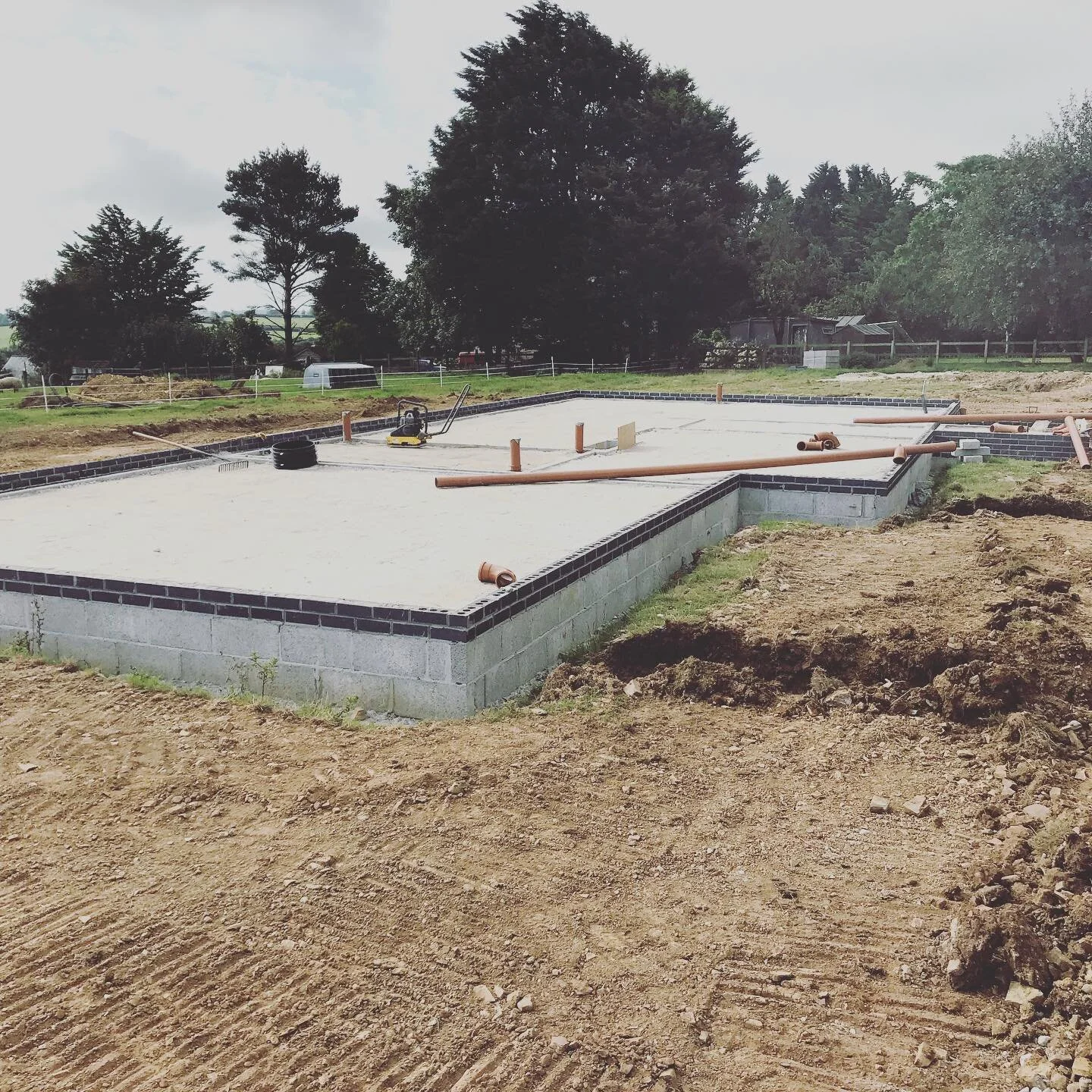 Thing are coming on nicely on our new build, nearly ready for the timber frame #philstroutcontractors #building #construction #groundworks #newbuild #drainage #launceston #drainage