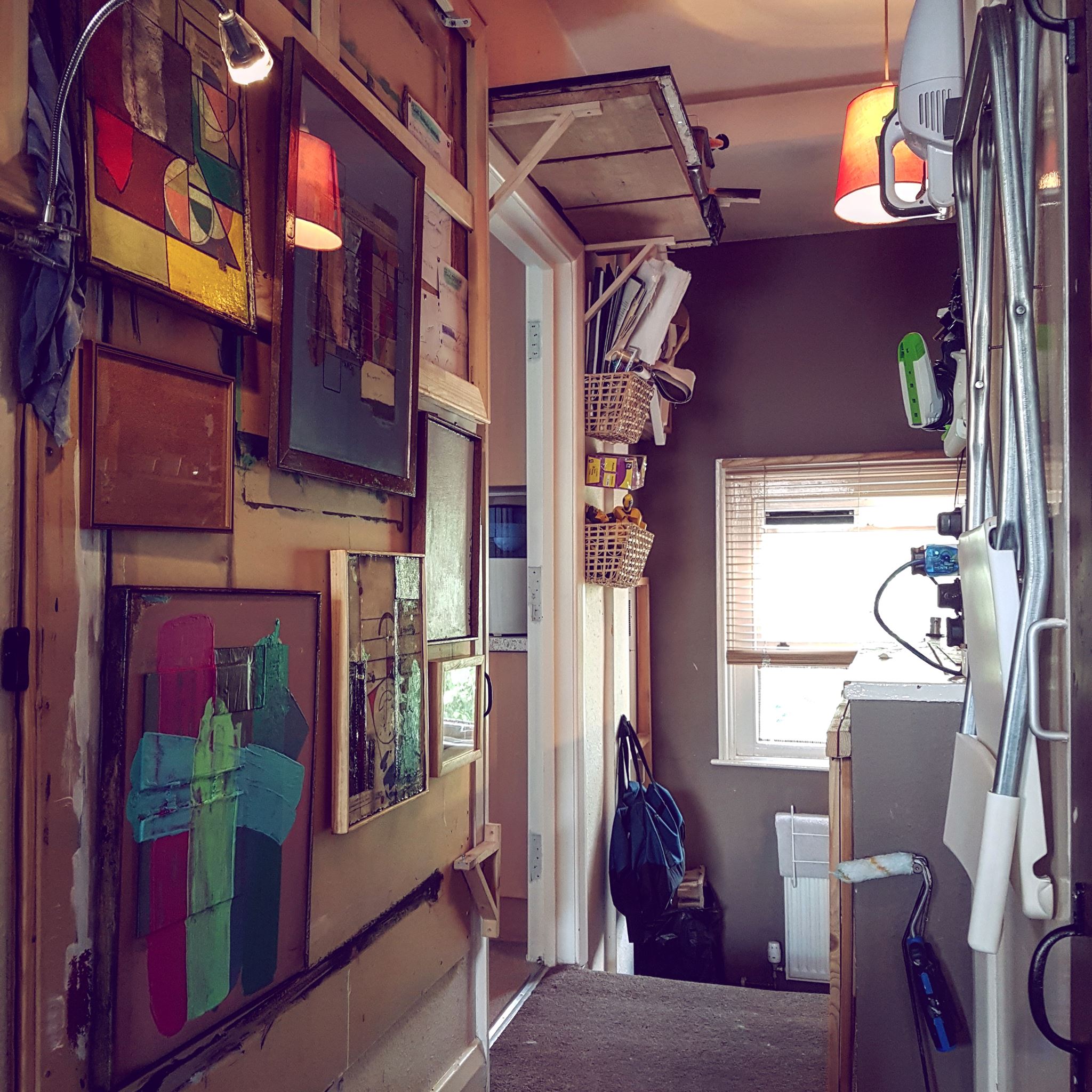 Louro converted his hallway into a studio space