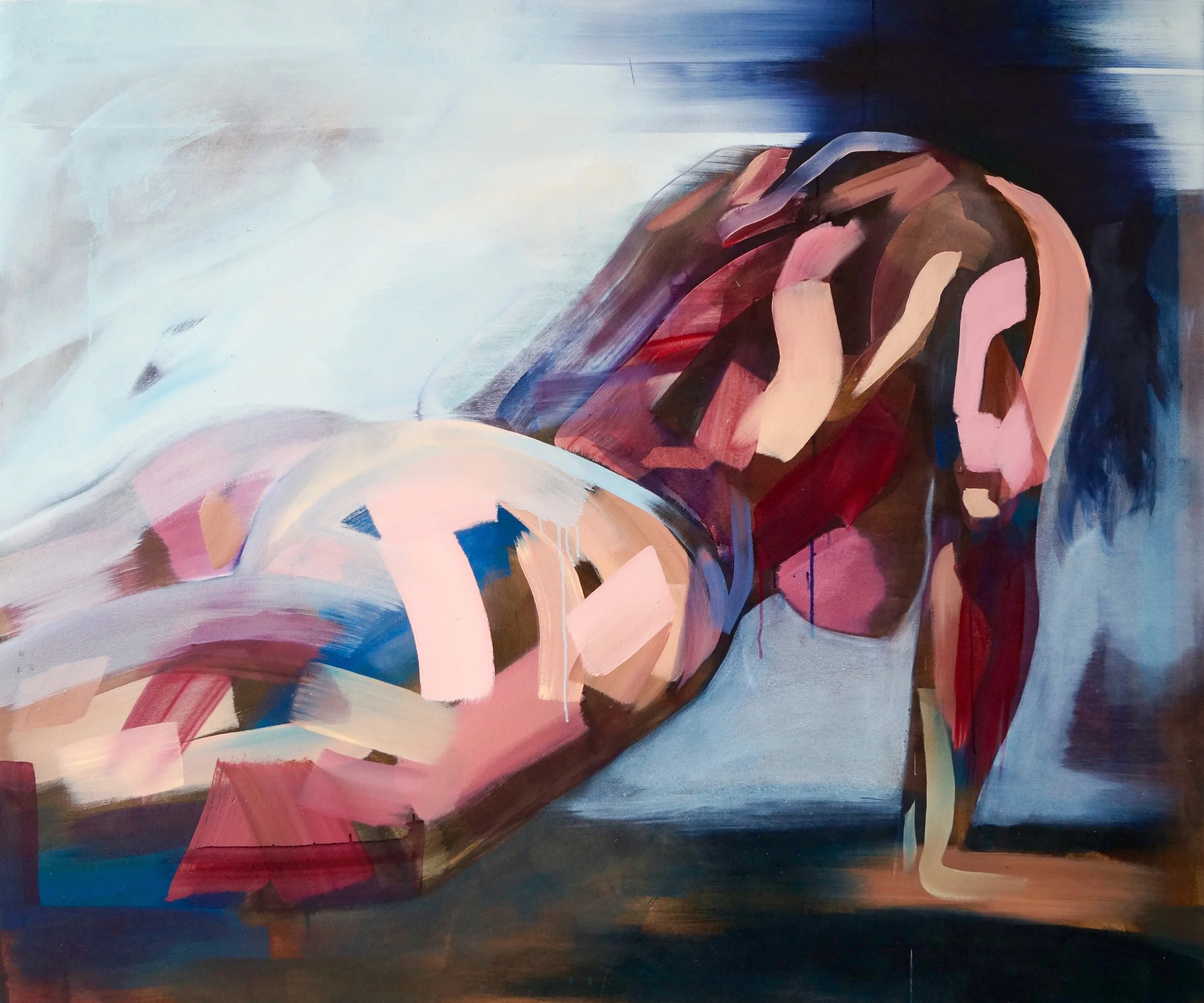 Climb, oil on canvas, 125 x 150 cm