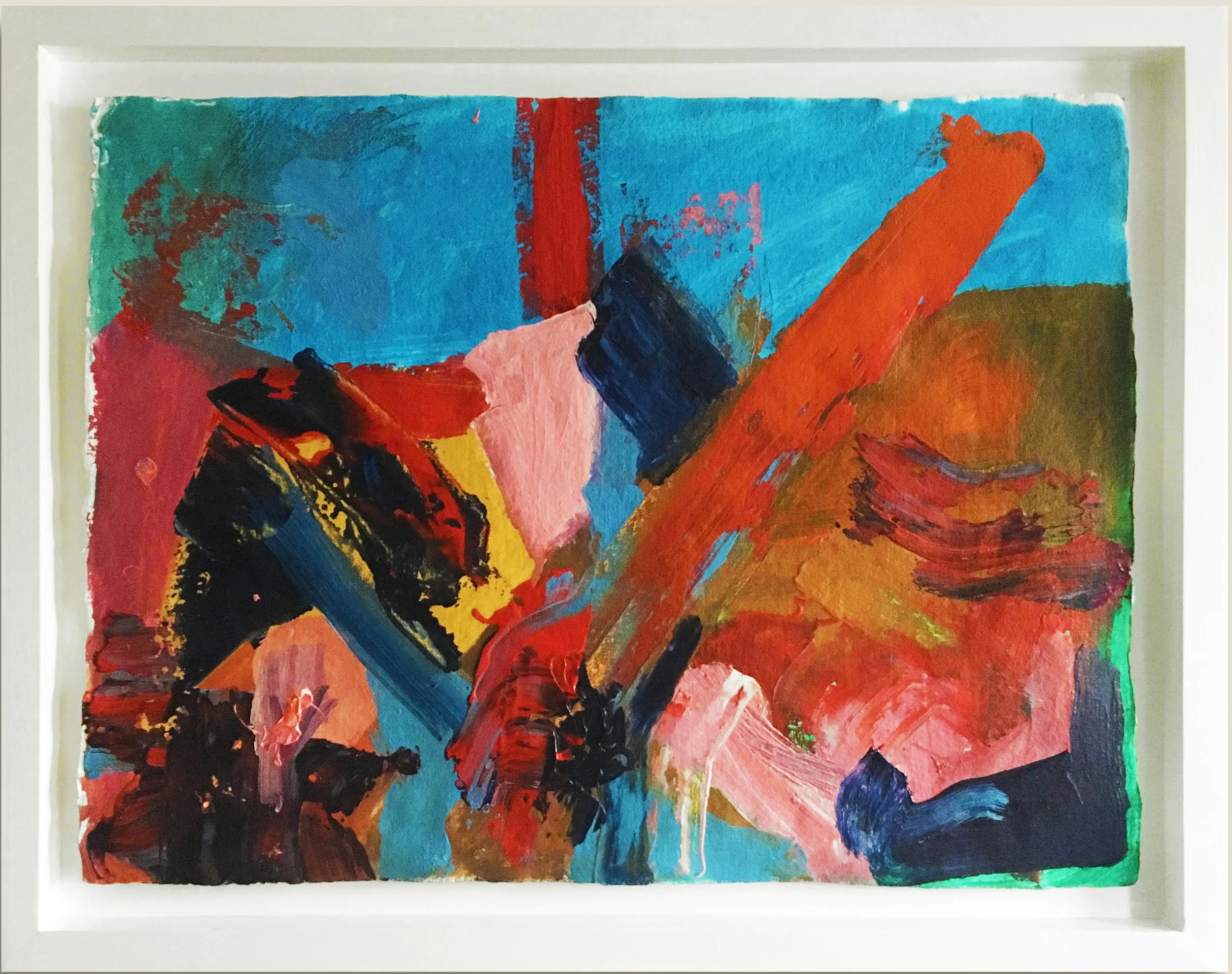  Rise before the Fall, 2015, Acrylic and Gouache on Paper. 93 x 73 cm.