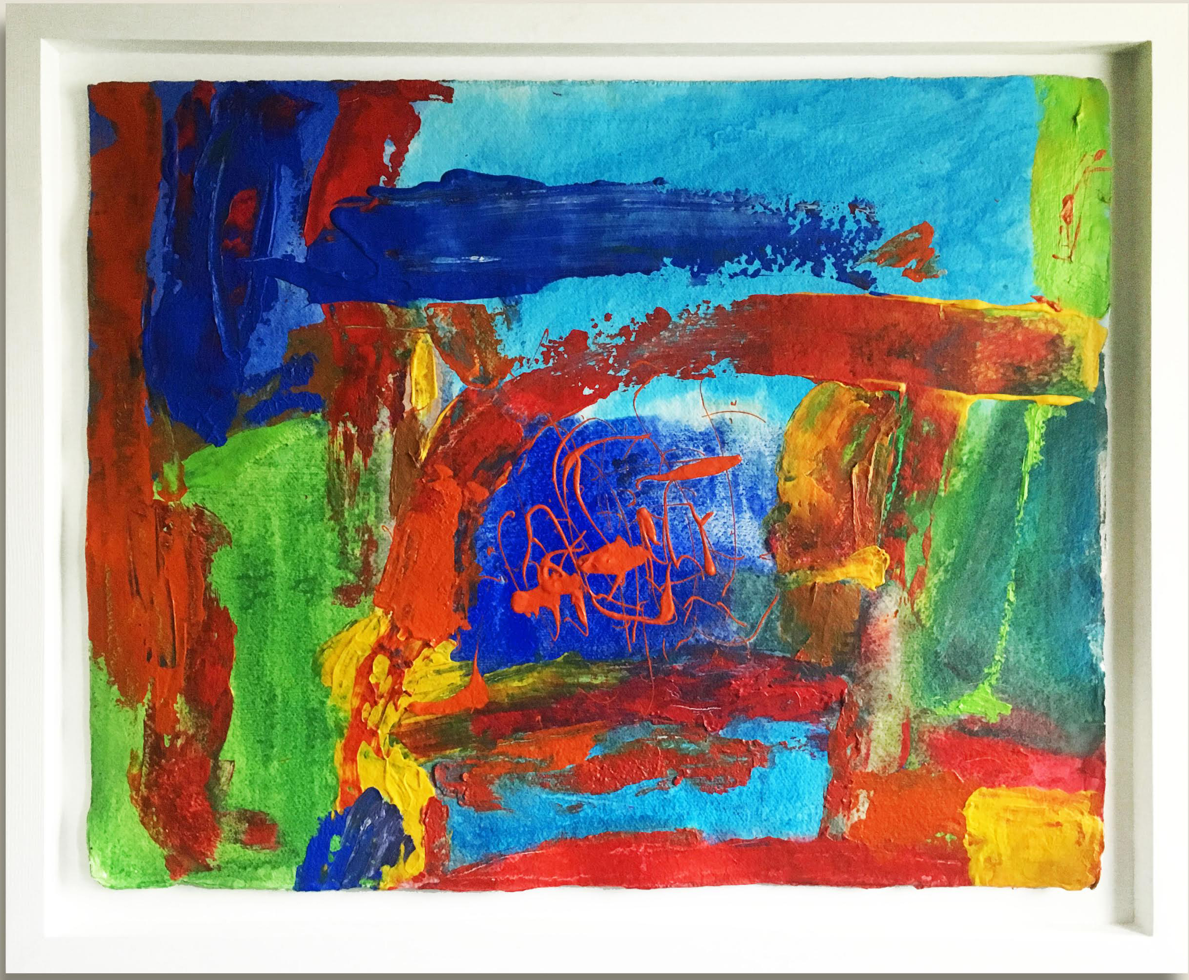 Seismic Shift, 2015, Acrylic and Gouache on Paper. 93 x 73 cm.