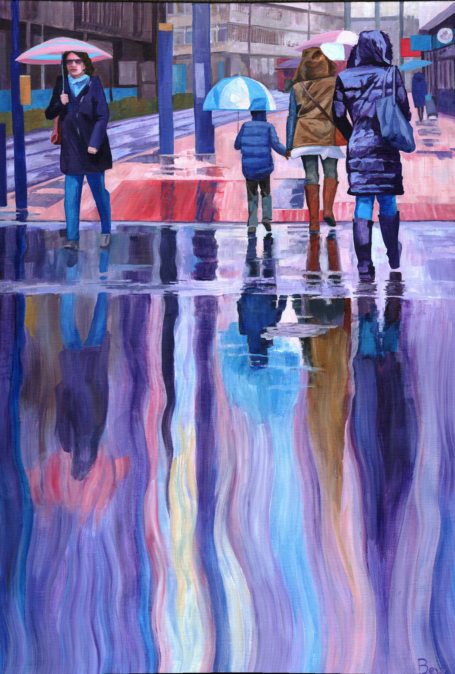 Rain Spirits, Acrylic on canvas