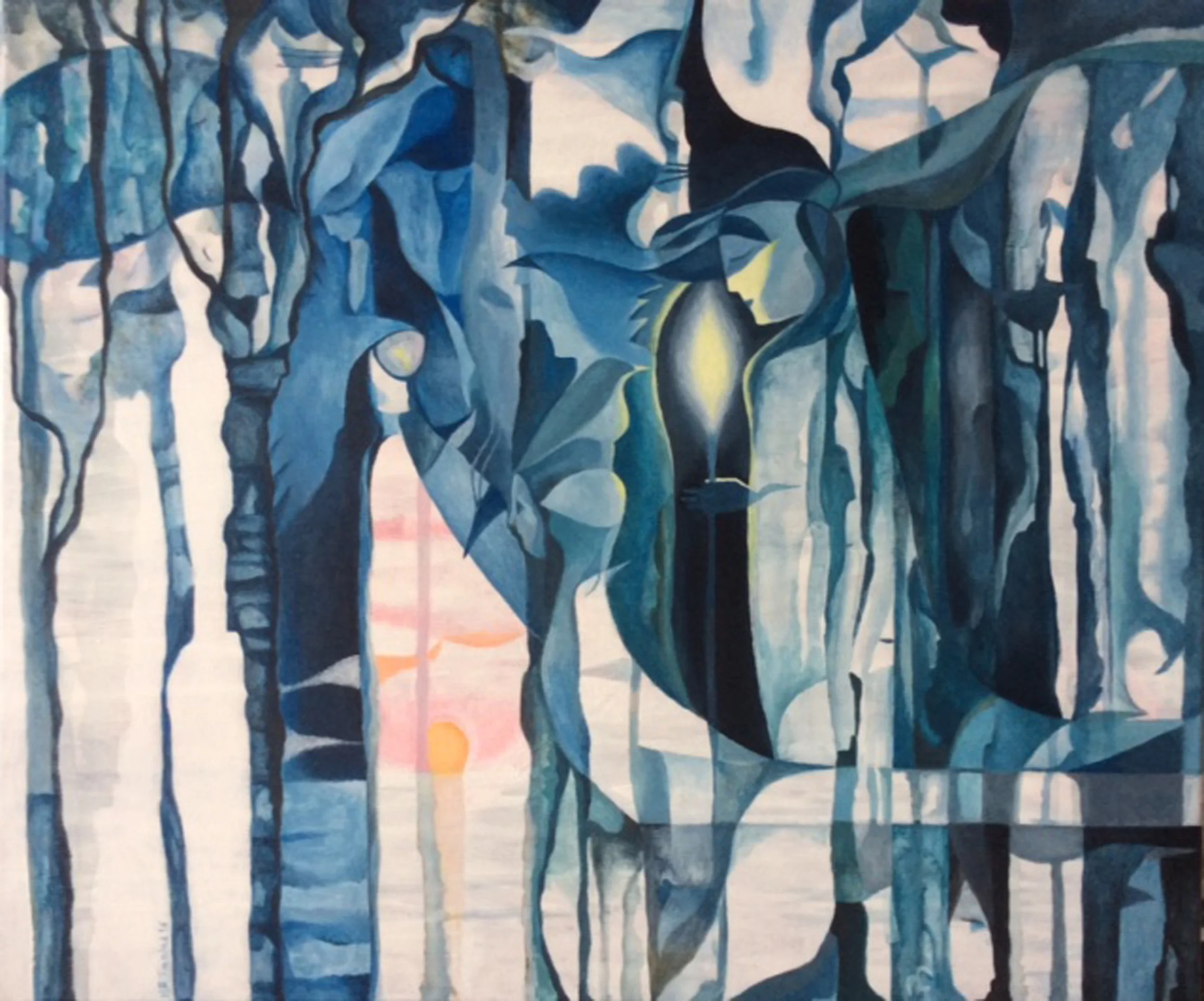 Dusk Ferry. 2016. Acrylic on canvas. 50 x 60 cm. £950