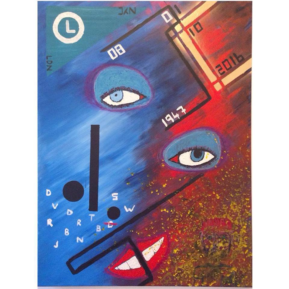 Number 4. Mixed media on canvas. 76 x 101.5 cm. £1250