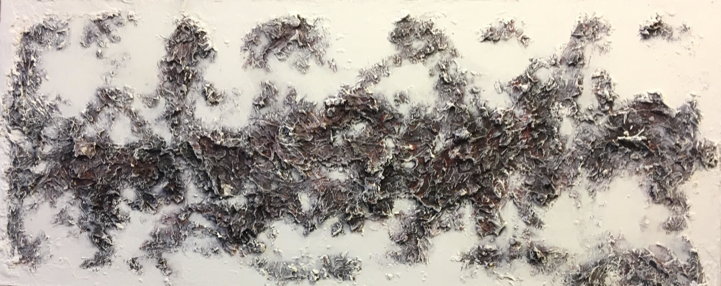 The Formation of Mountains, 2016 | Mixed media on wood | 129 x 57 cm | £600