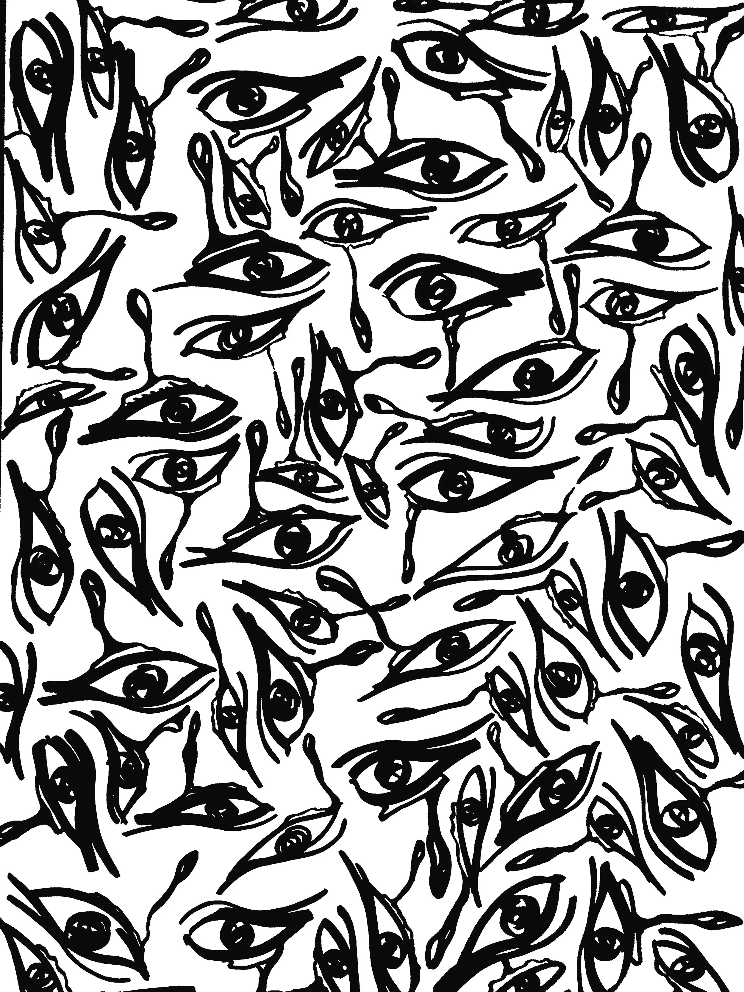 Thousand Tears, 2015 Sharpie on Cartridge | 42 x 59.4 cm (framed) | £400