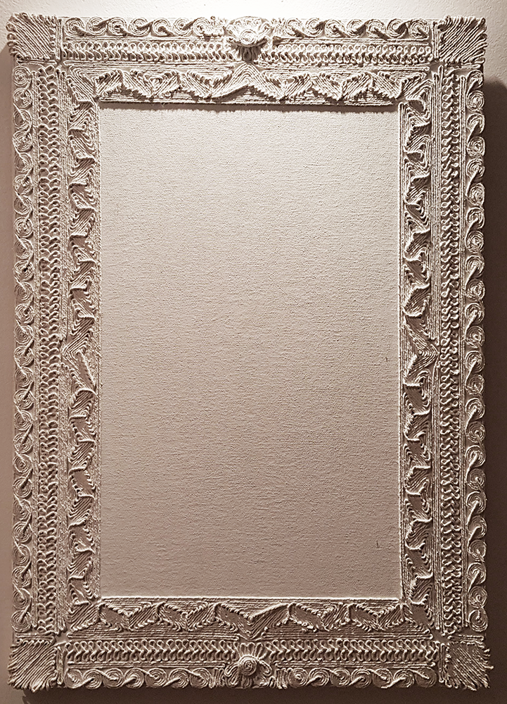 Limits, 2014 | Fabric, white glue, string | 50 x 70 cm