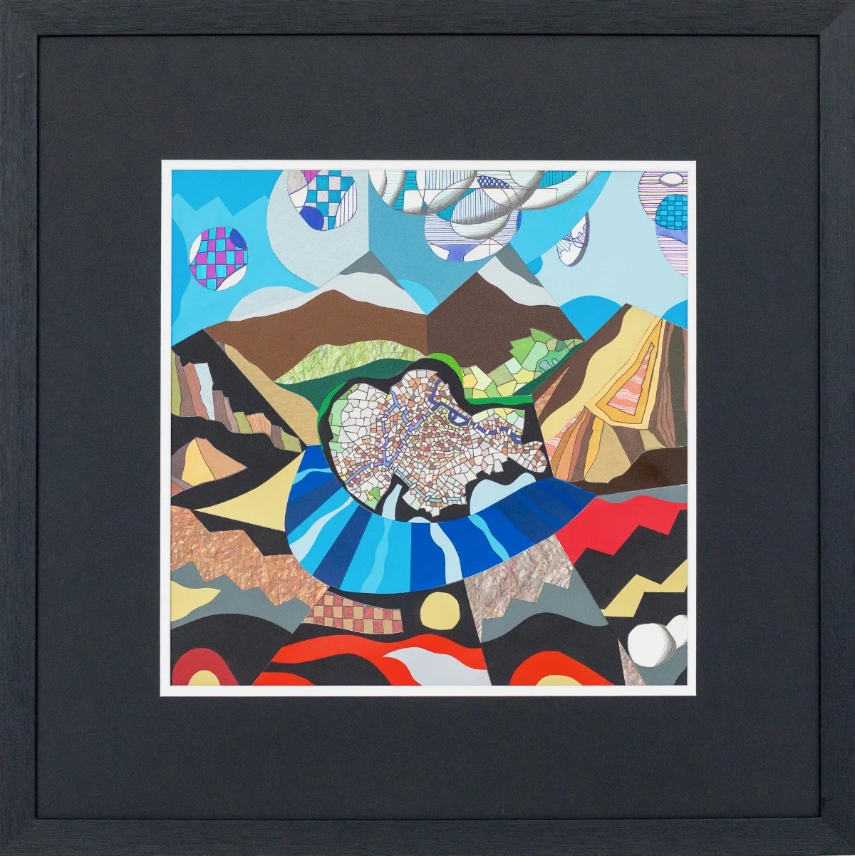 Valley Forty Eight 2018 | Mixed Media on Aluminium Panel | 65 x 65 cm (framed) | £650