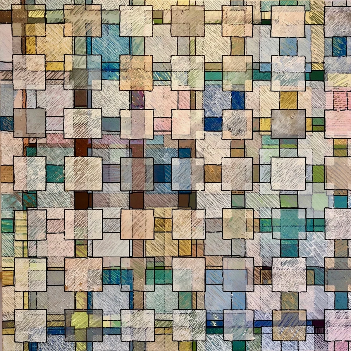 Grid Two, Cloud Grid 2018 | Ink on Paper | 91 x 91 cm (framed) | £850