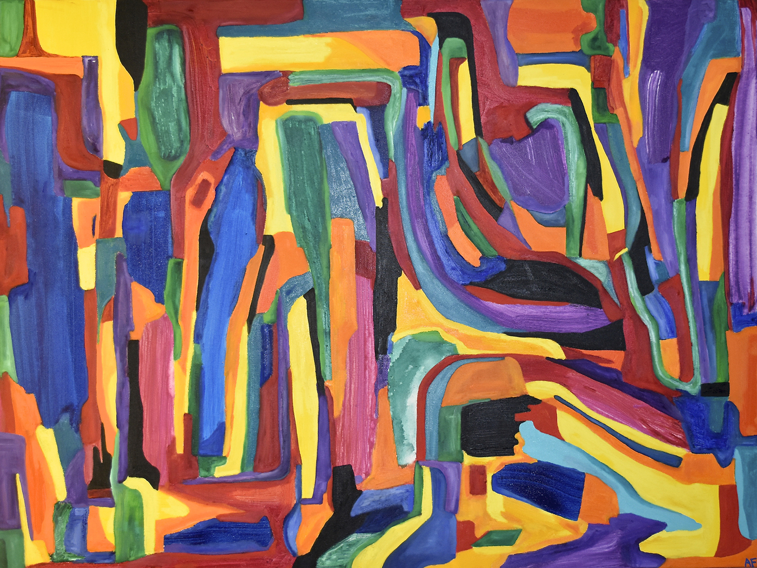 Flowing Melody, 2018 | Oil and acrylic on canvas | 91 x 122 cm | £,2400