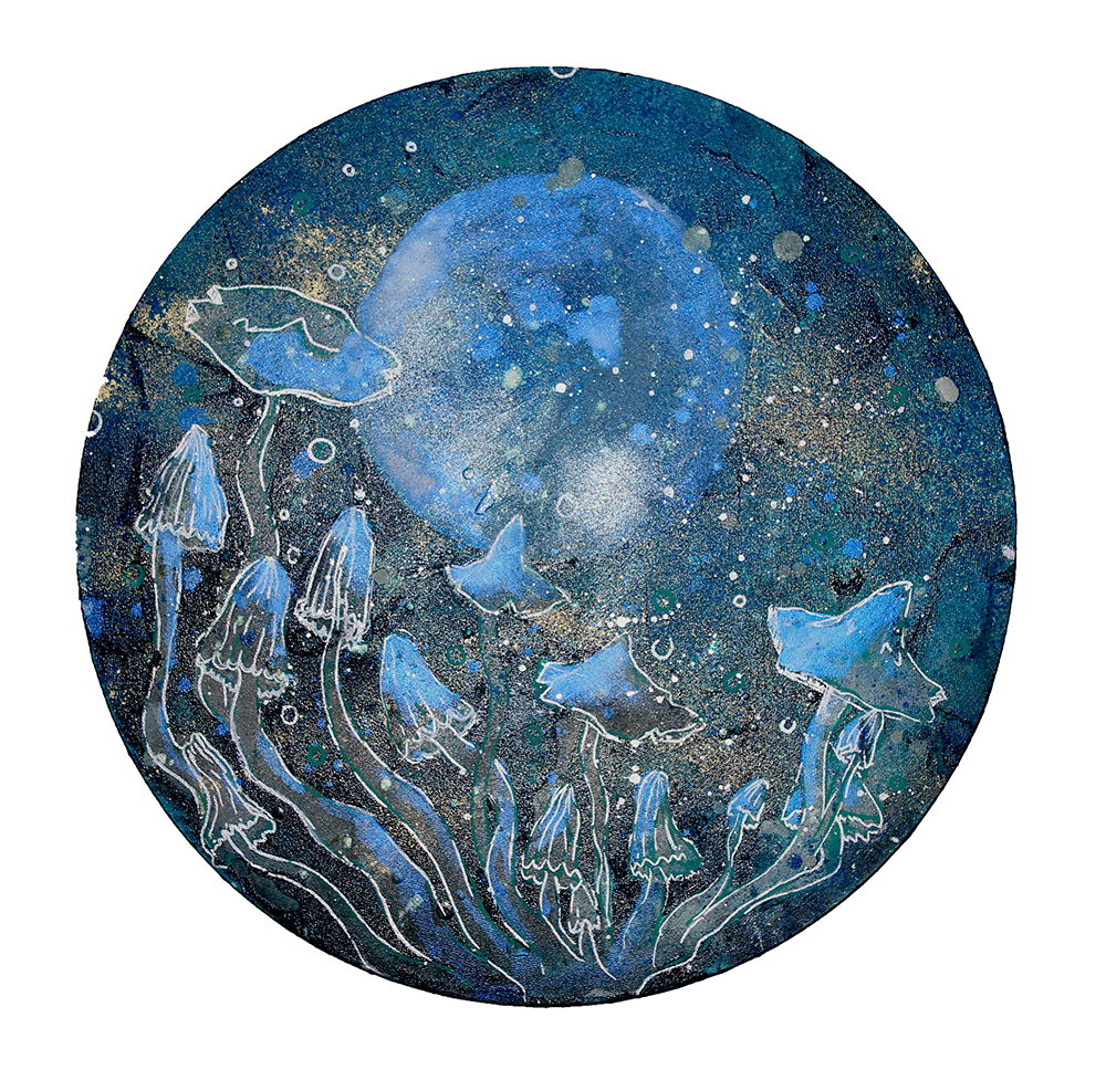 Element-Water, 2017/18 | Mixed media on canvas | 53cm diameter | £280